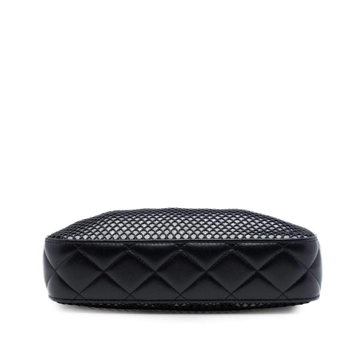 Chanel CC Mesh and Shiny Lambskin Clutch with Chain