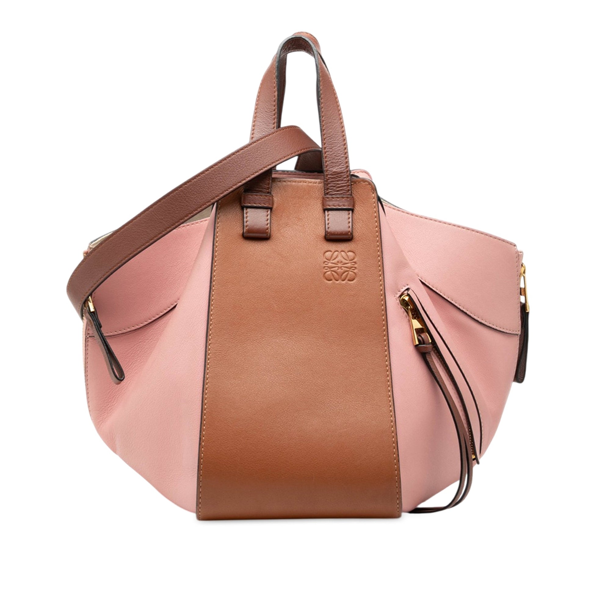 LOEWE Small Tricolor Leather Hammock Satchel