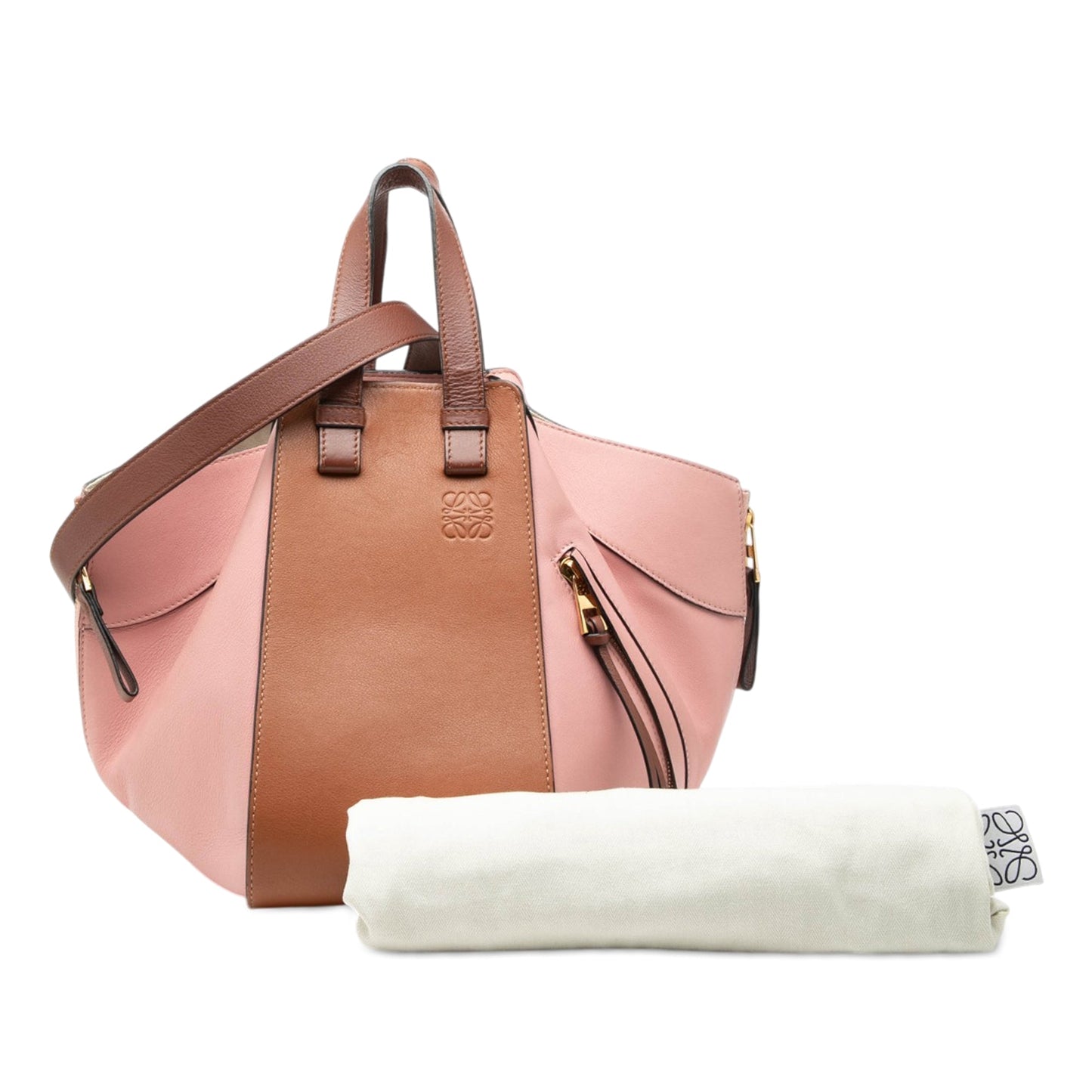 LOEWE Small Tricolor Leather Hammock Satchel