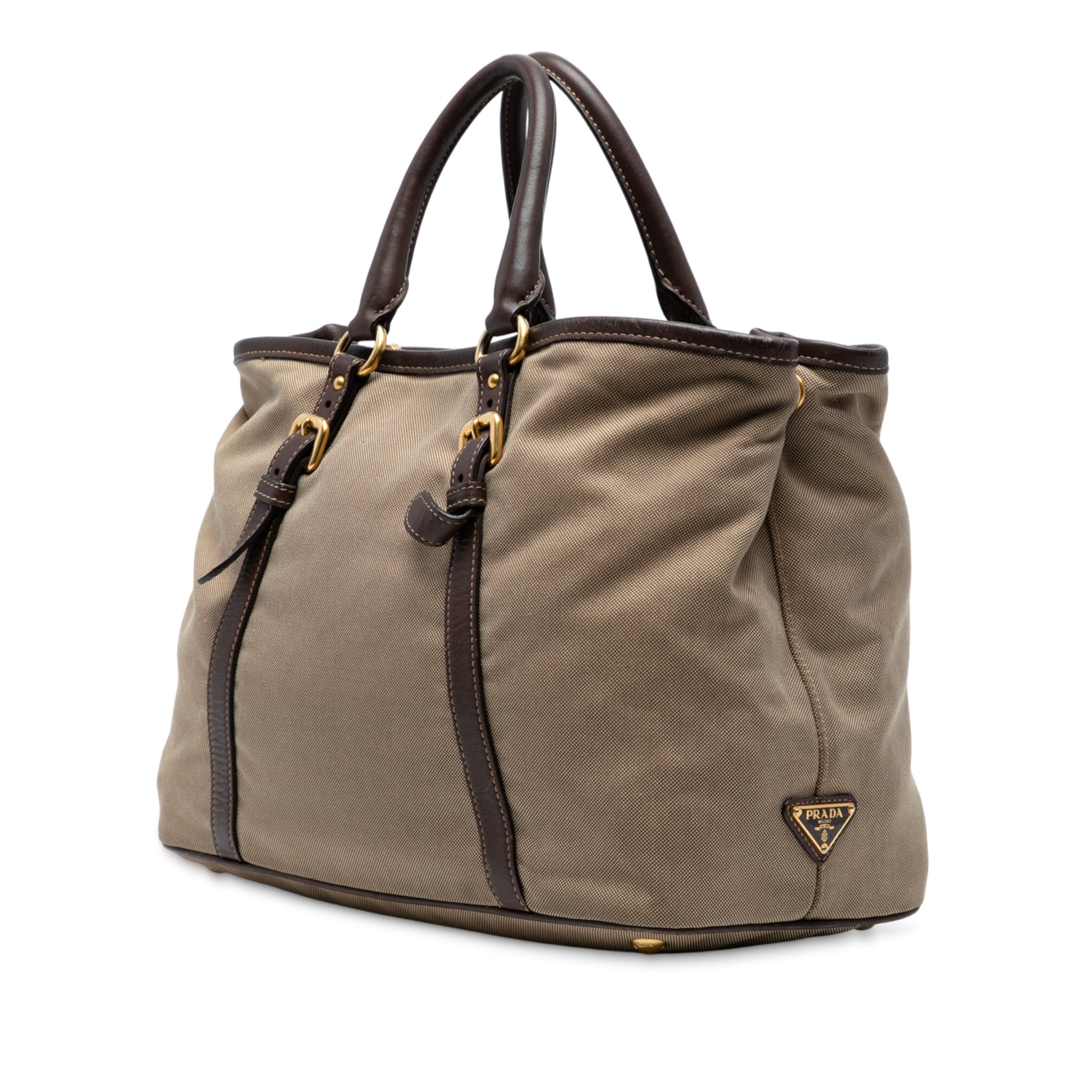Prada Canvas Canapa Logo Satchel