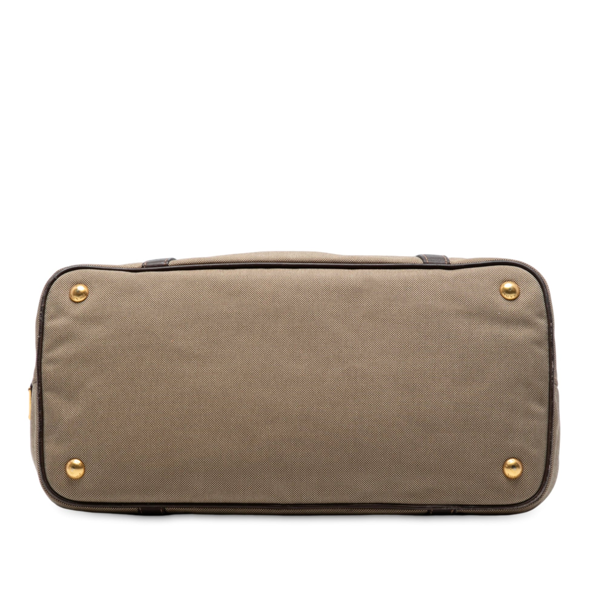 Prada Canvas Canapa Logo Satchel