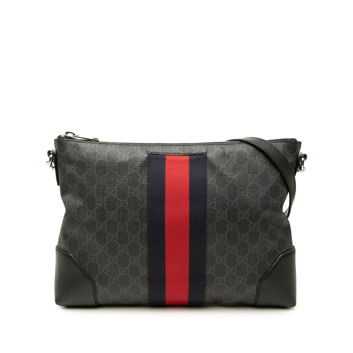 Gucci GG Supreme Web Crossbody — Black