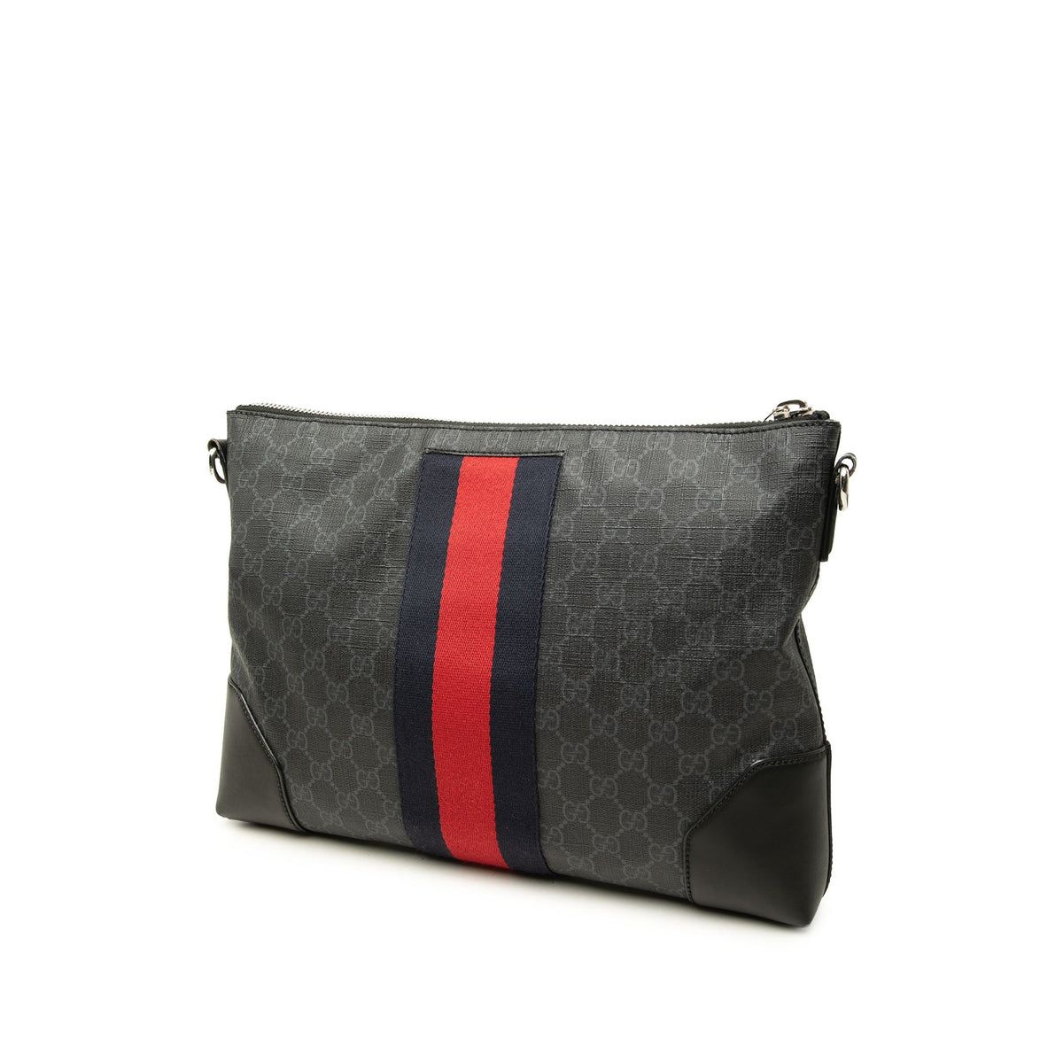 Gucci GG Supreme Web Crossbody — Black