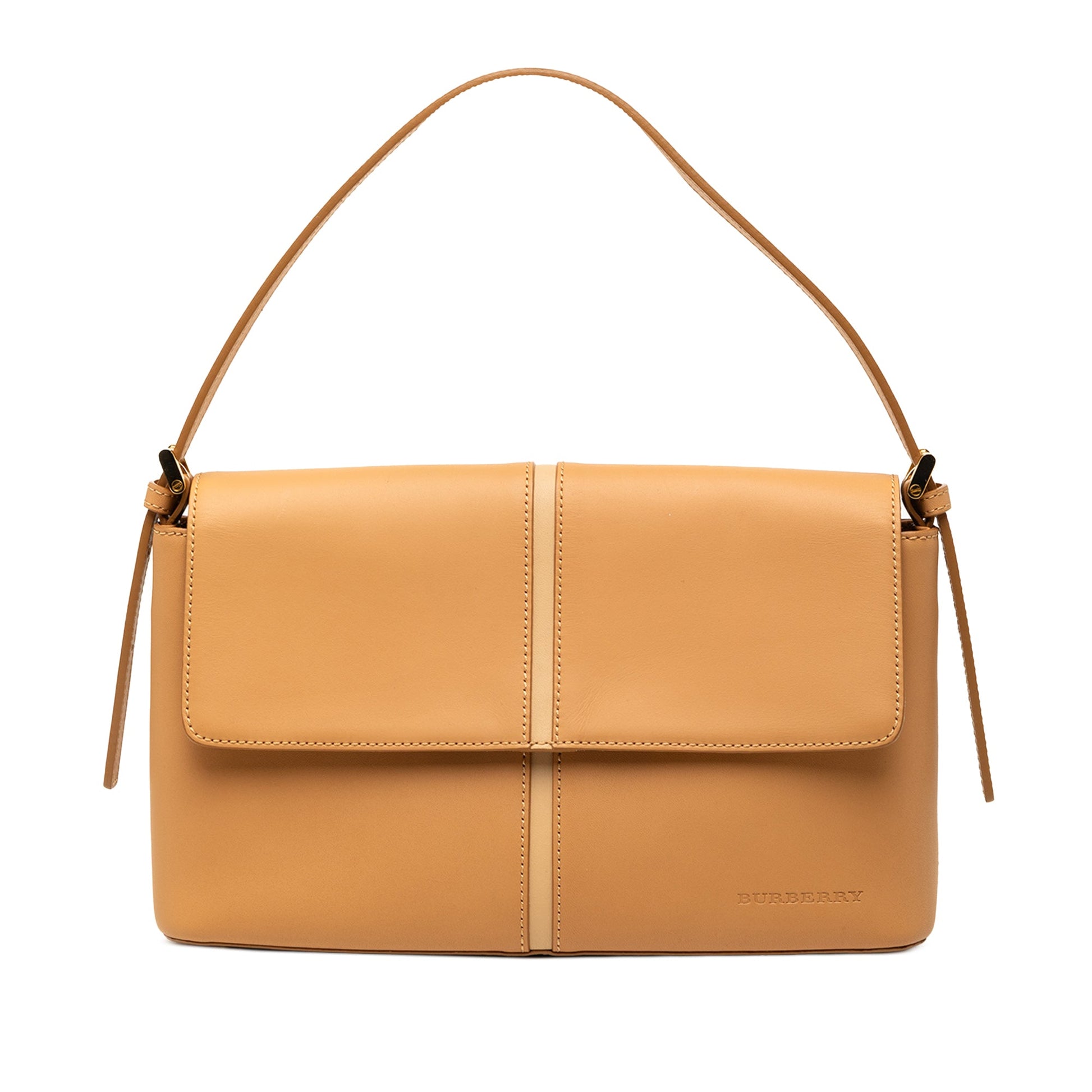 Burberry Leather Flap Shoulder Bag