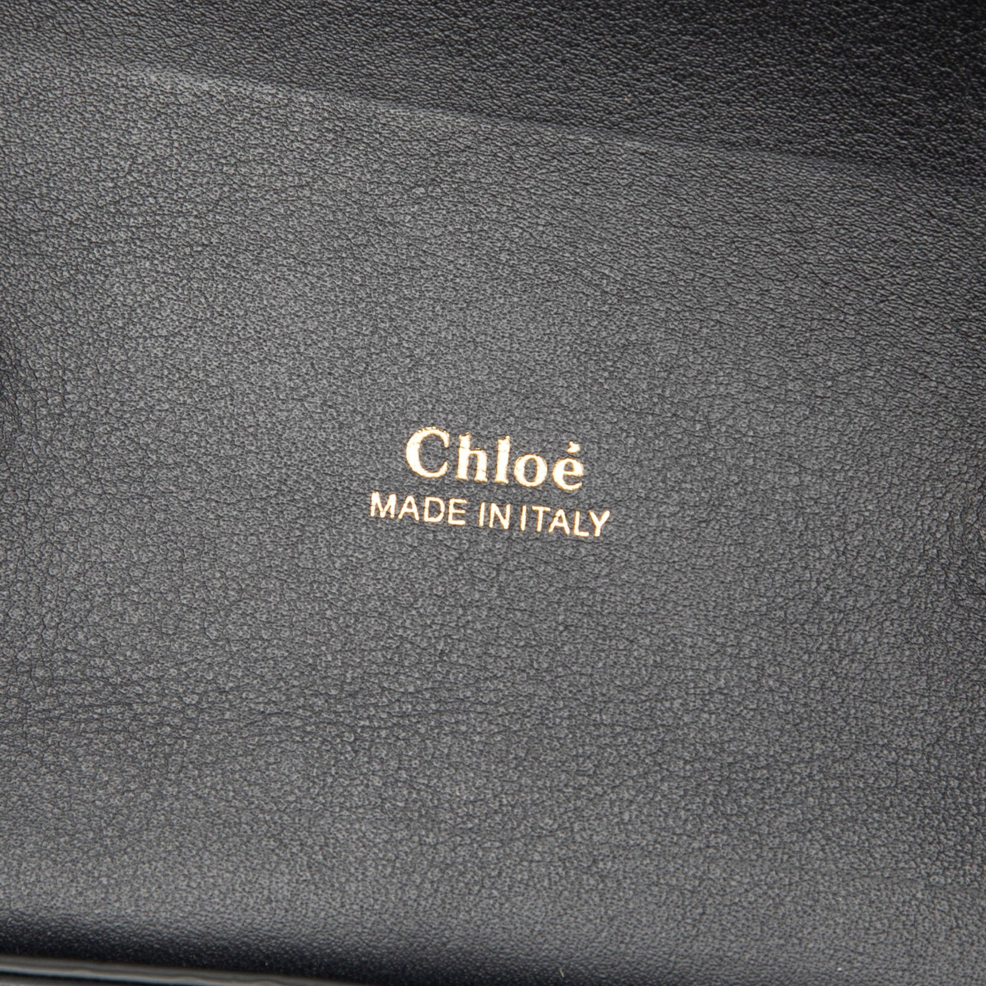 Chloé Tricolor Croc Embossed Leather Aby Lock Satchel
