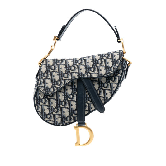 Dior Mini Oblique Canvas Saddle Bag