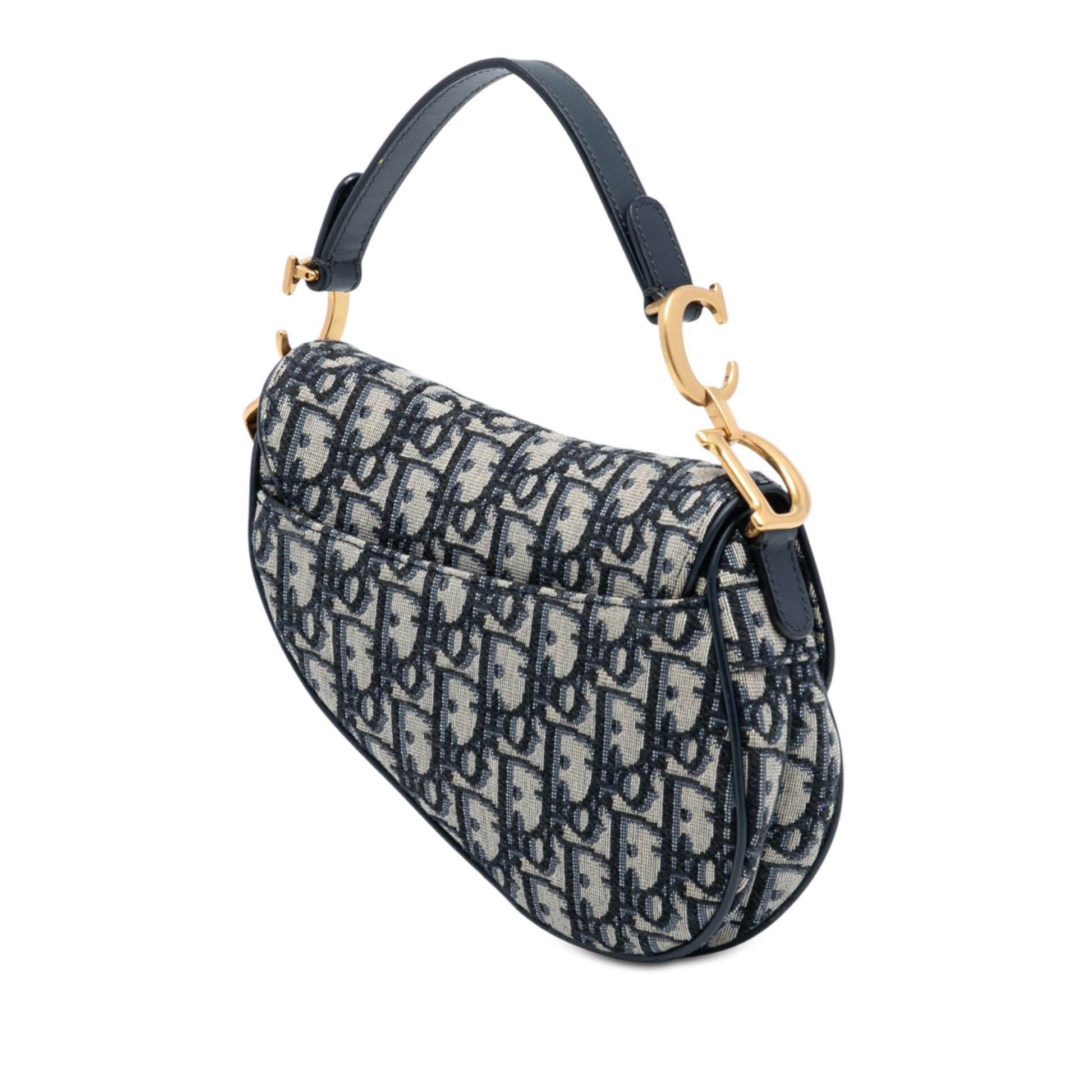 Dior Mini Oblique Canvas Saddle Bag