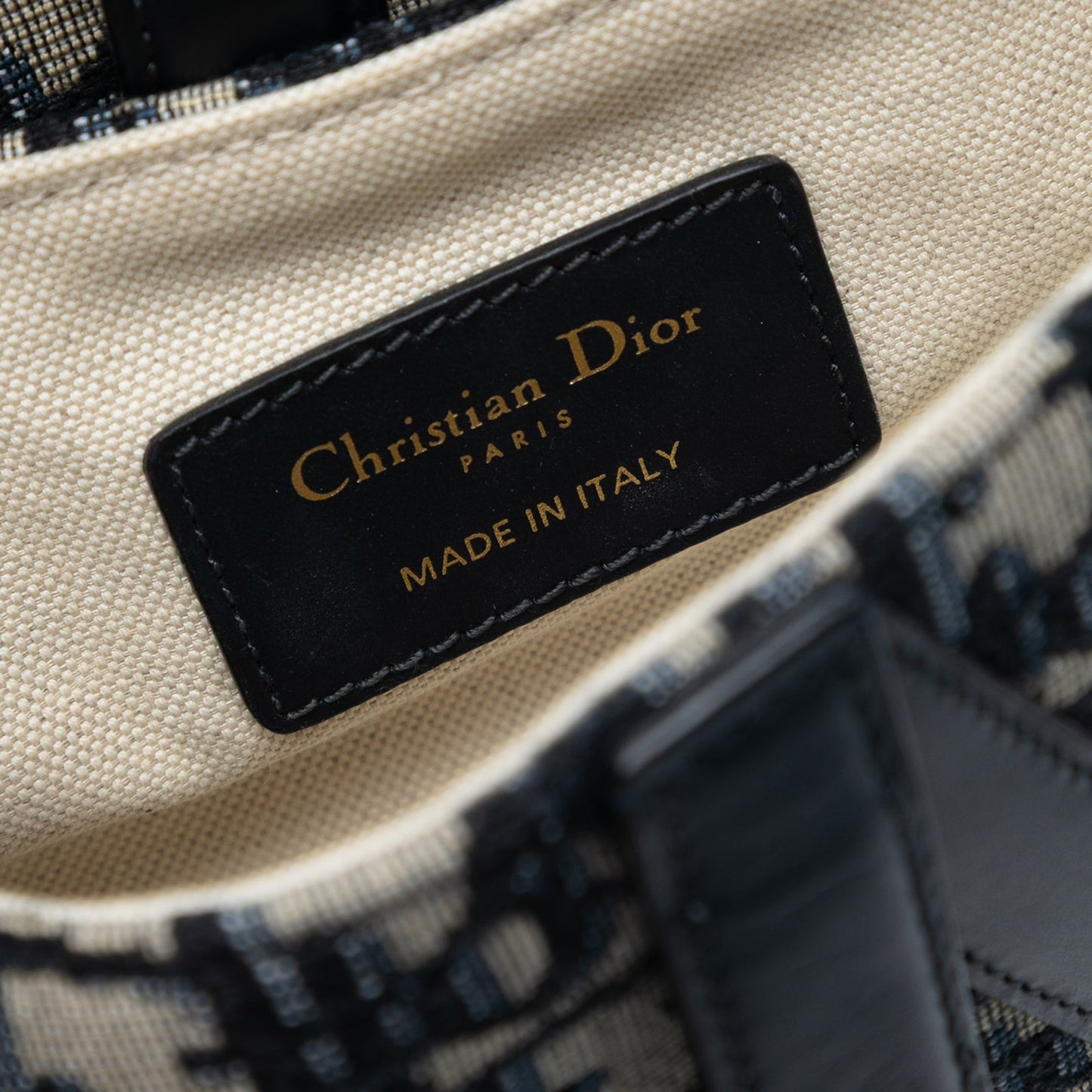 Dior Mini Oblique Canvas Saddle Bag