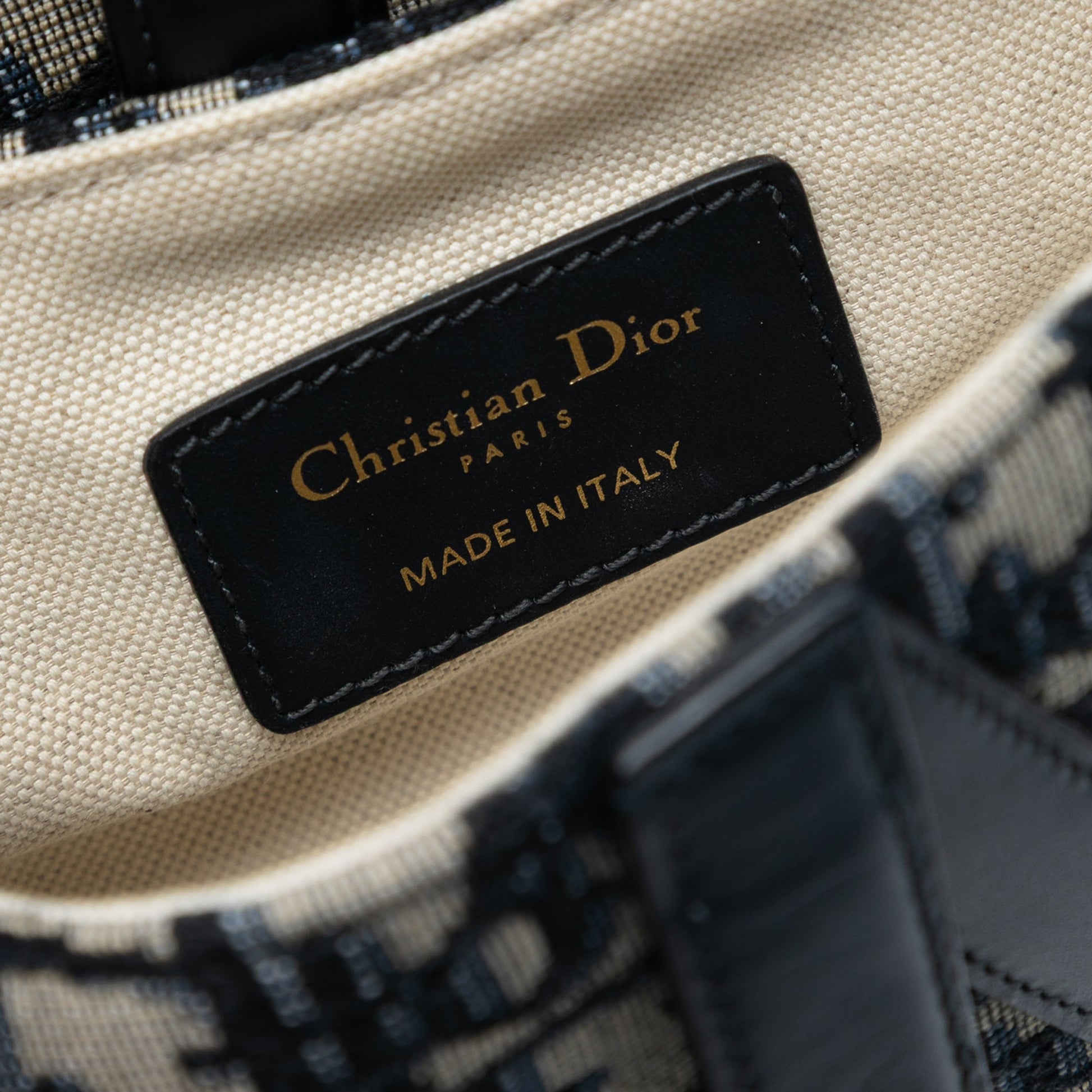 Dior Mini Oblique Canvas Saddle Bag