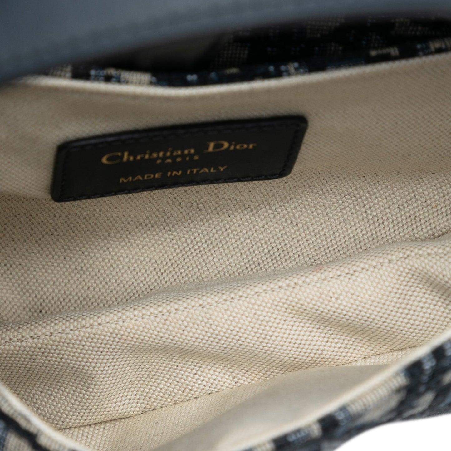 Dior Mini Oblique Canvas Saddle Bag