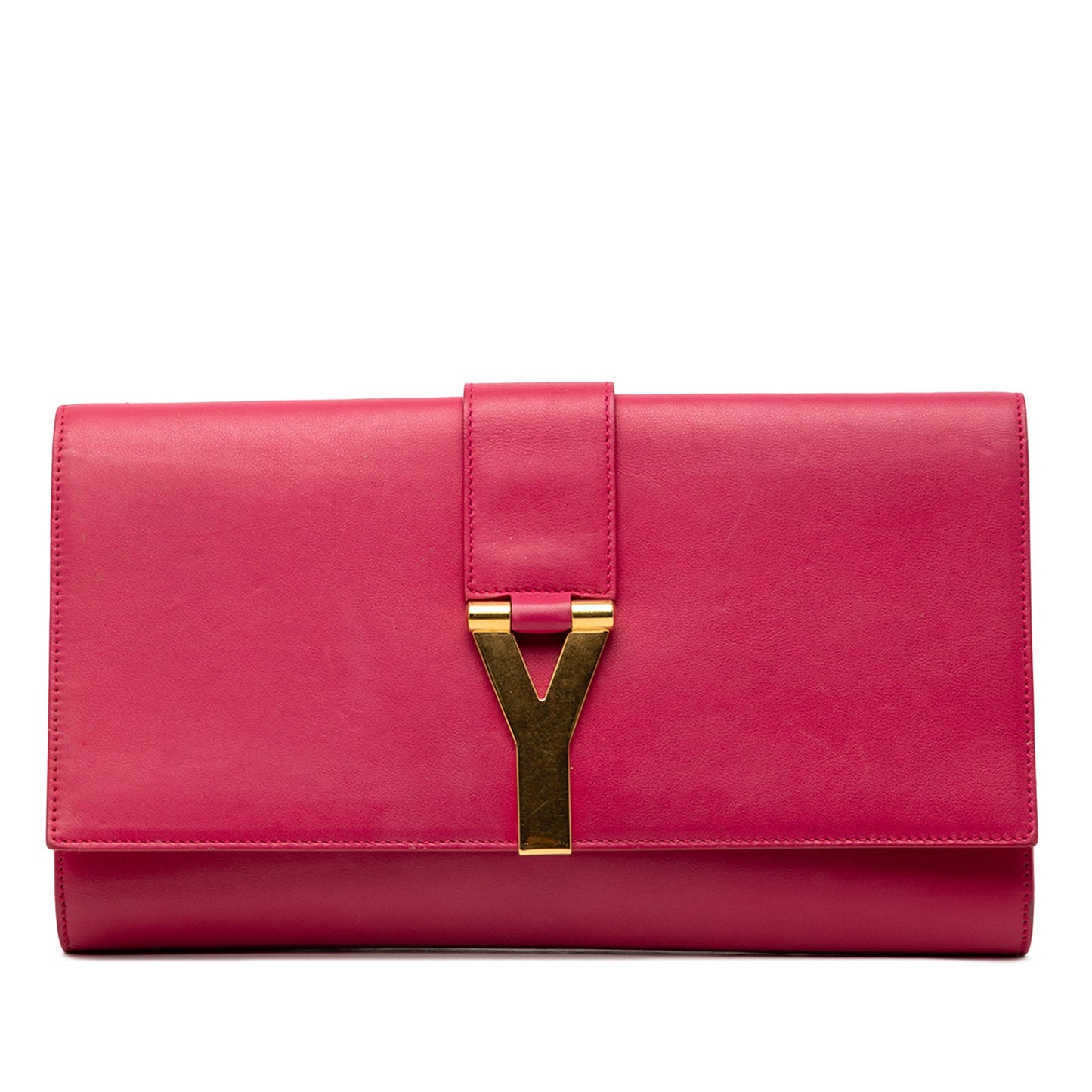 Saint Laurent Leather Chyc Ligne Clutch