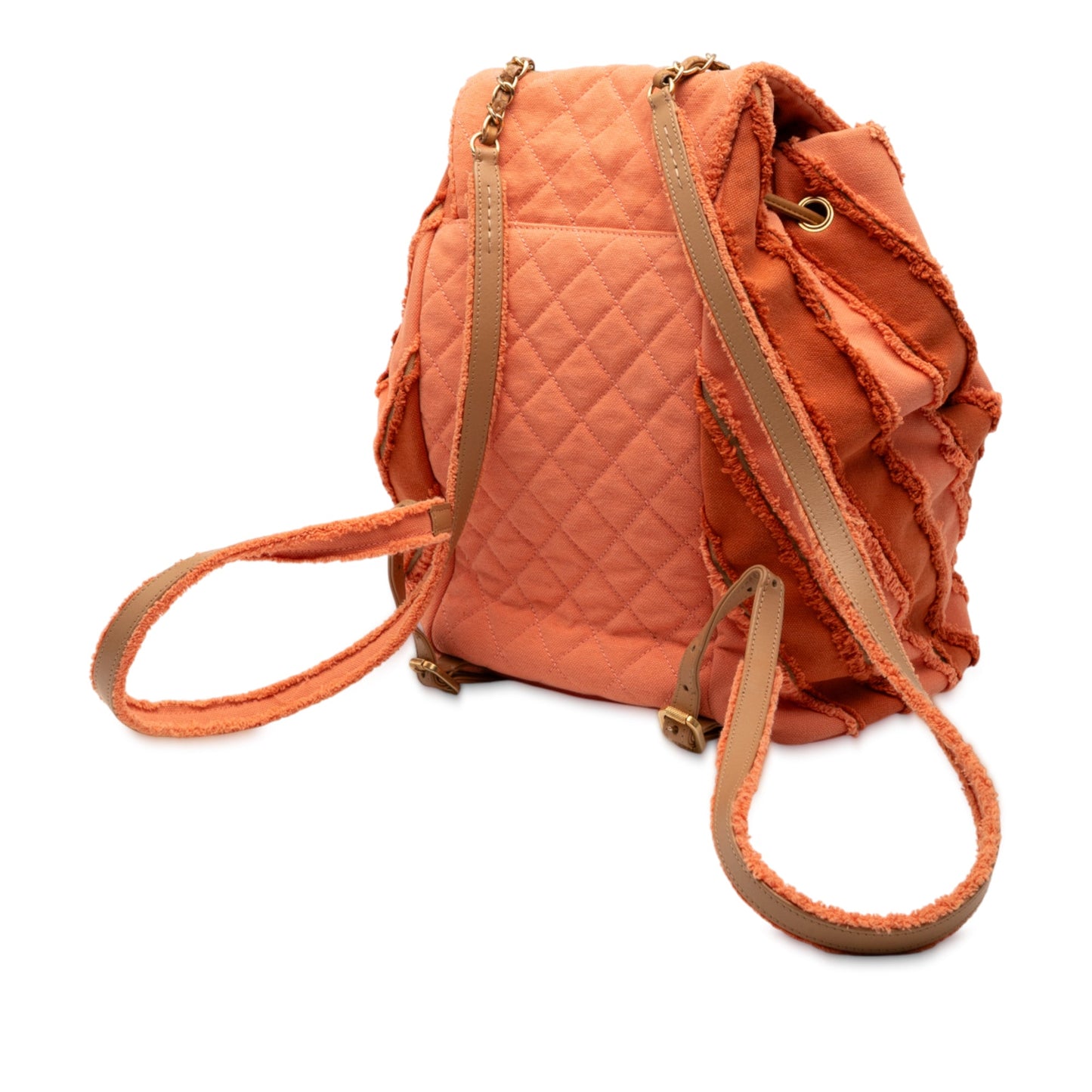 Chanel Paris Cuba Chevron Canvas Twist Drawstring Backpack