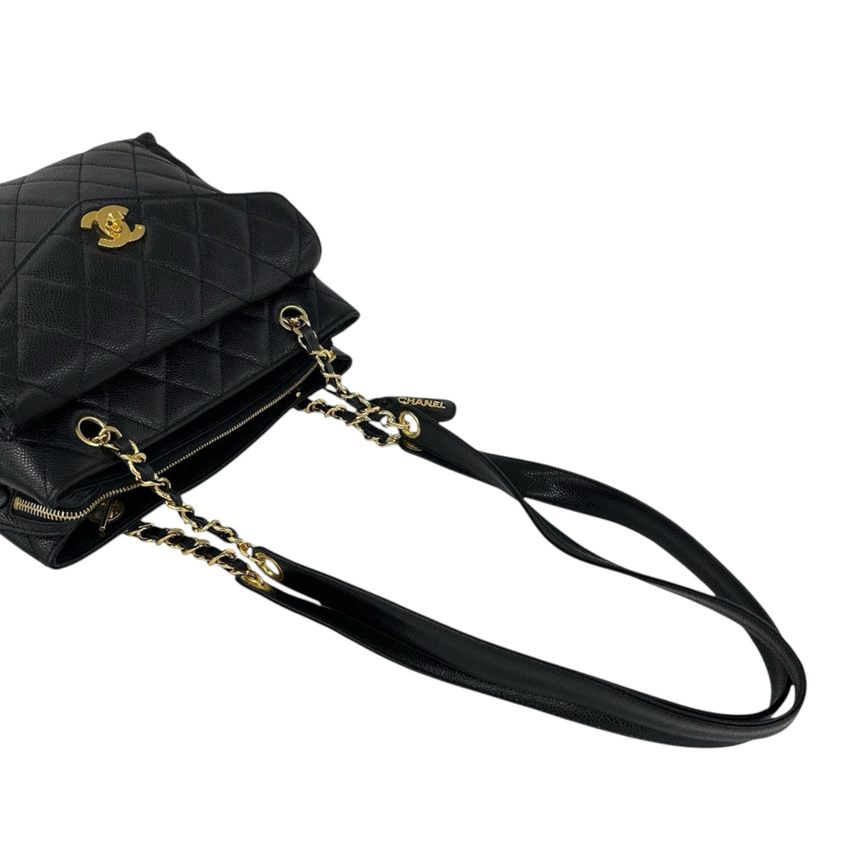 Chanel CC Caviar Front Pocket Shoulder Bag