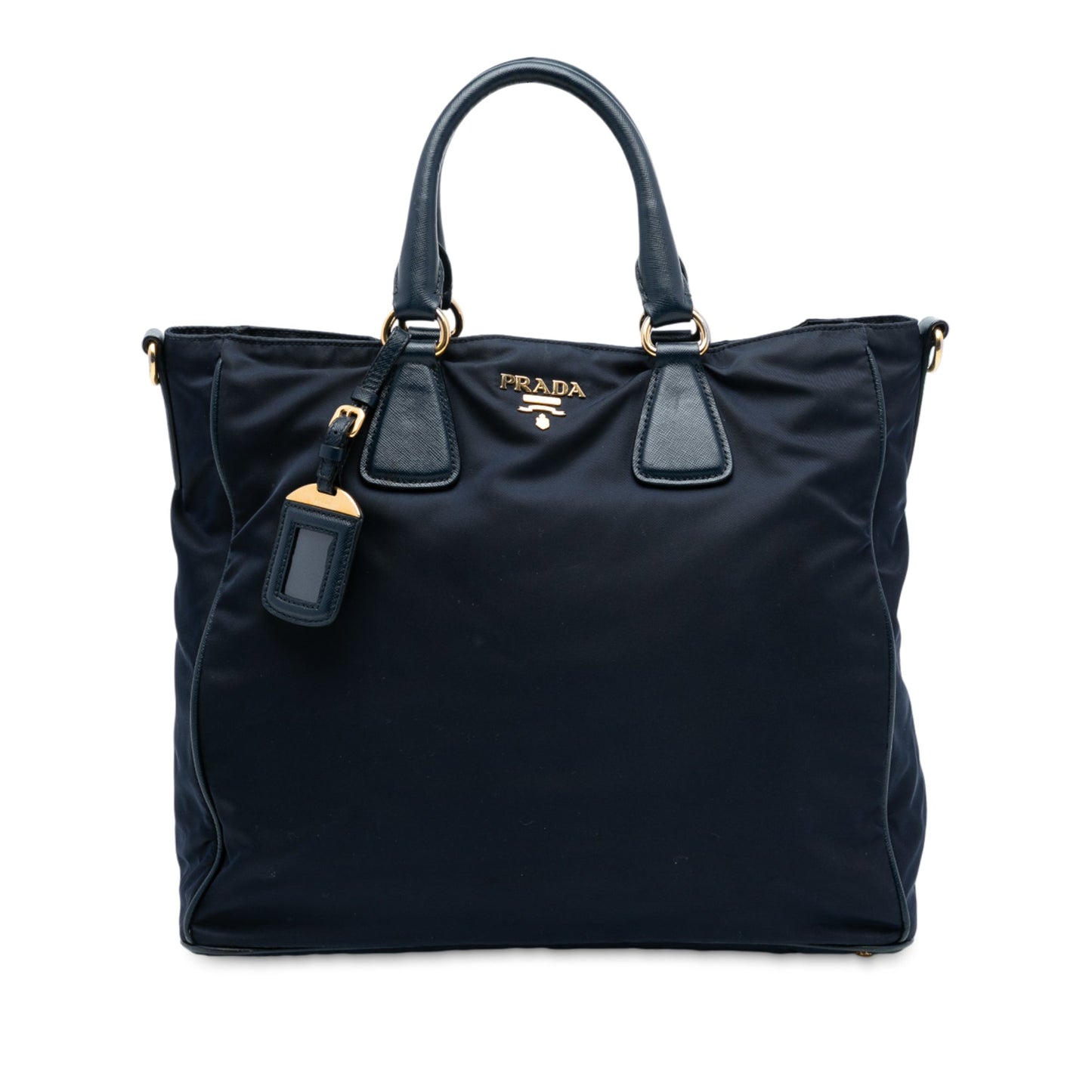 Prada Saffiano Trimmed Tessuto Satchel