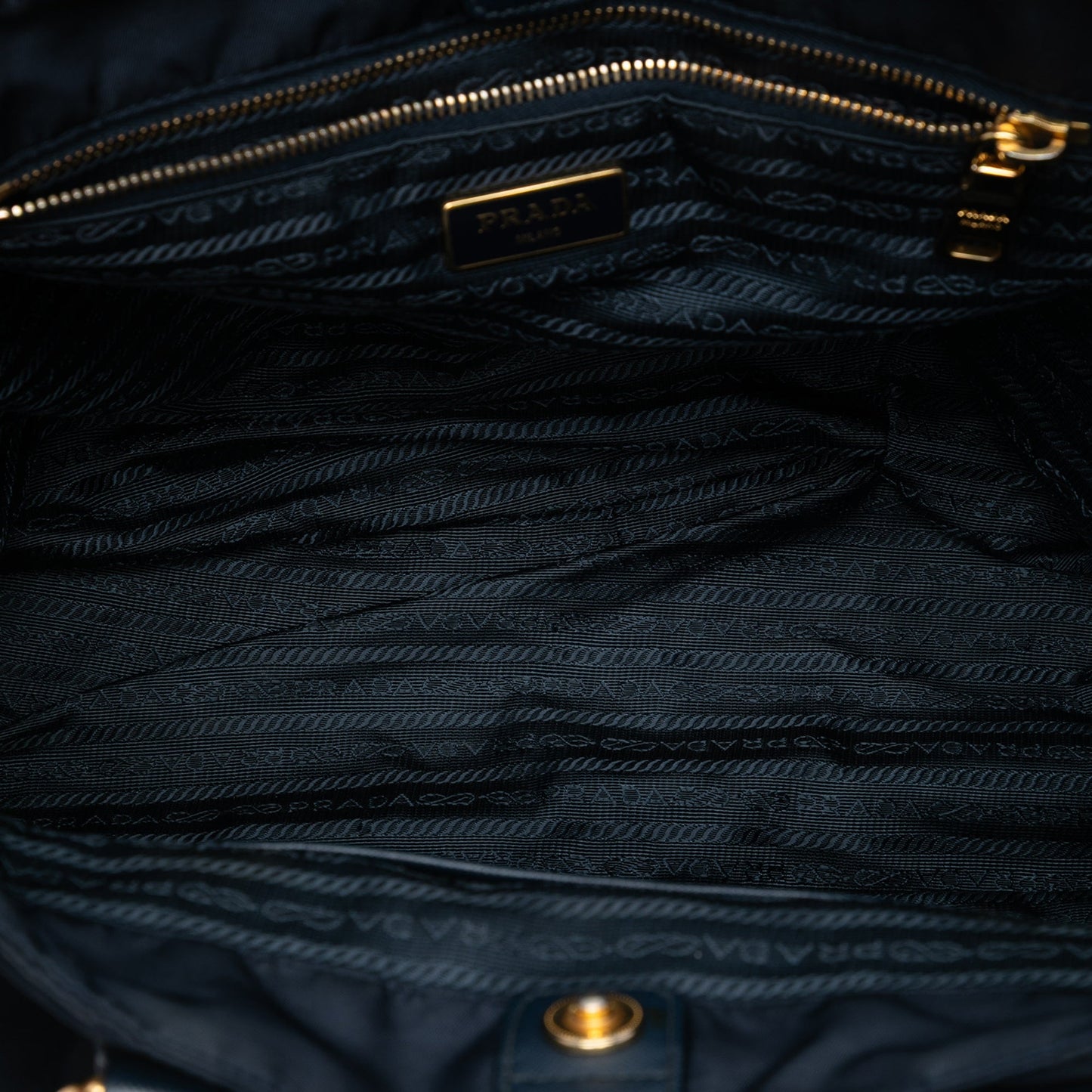 Prada Saffiano Trimmed Tessuto Satchel