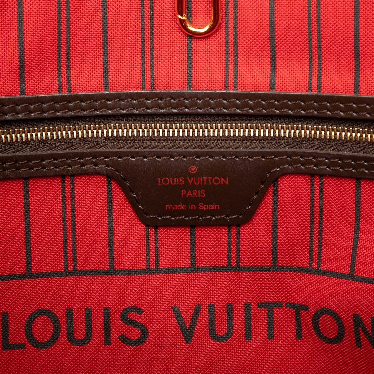 Louis Vuitton Damier Ebene Neverfull MM — Brown
