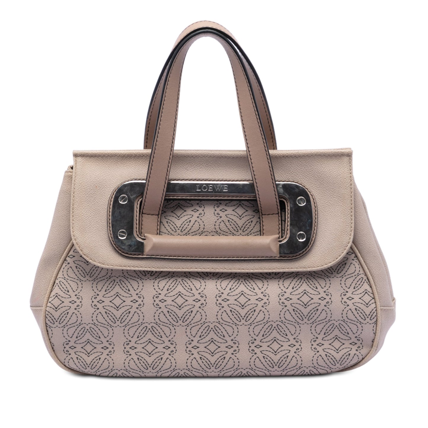 LOEWE Anagram Coated Canvas Kite Satchel