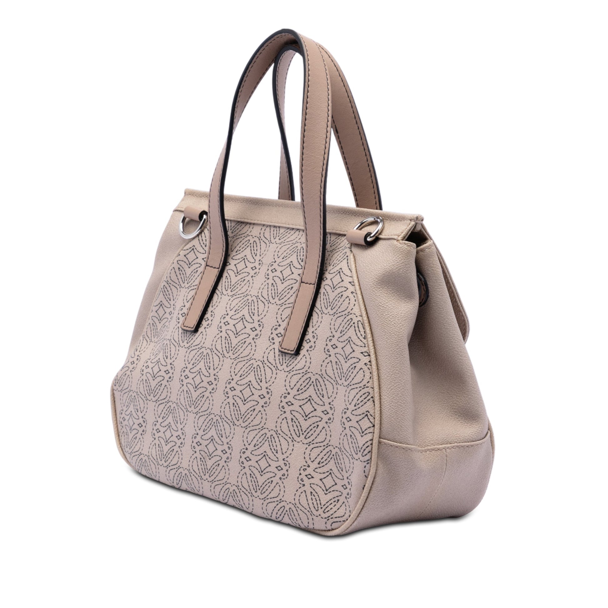 LOEWE Anagram Coated Canvas Kite Satchel