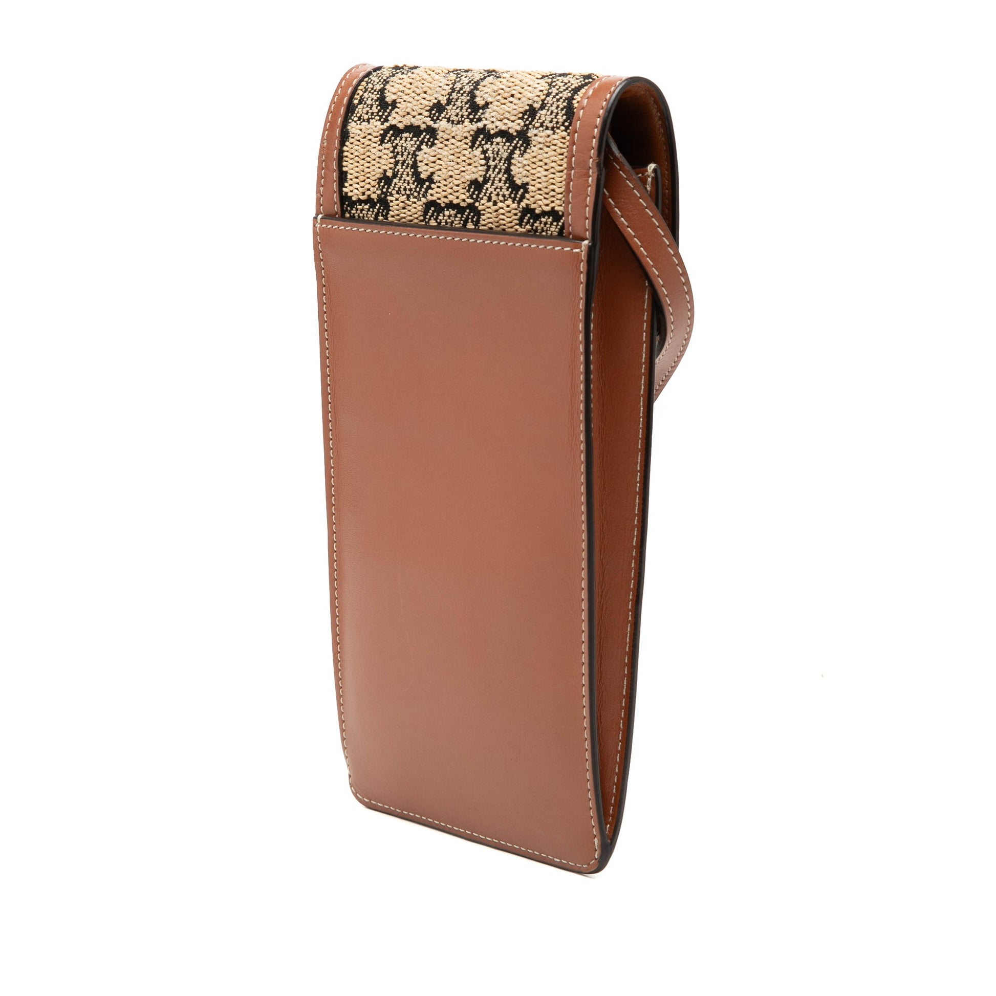 Celine Triomphe Textile Triomphe Phone Pouch Flap Crossbody