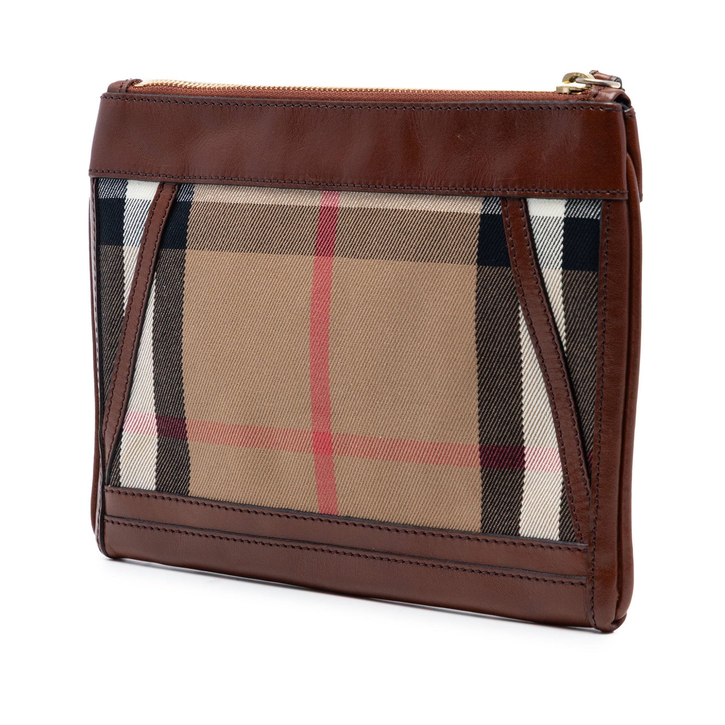 Burberry Exploded Check Canvas Wristlet Clutch
