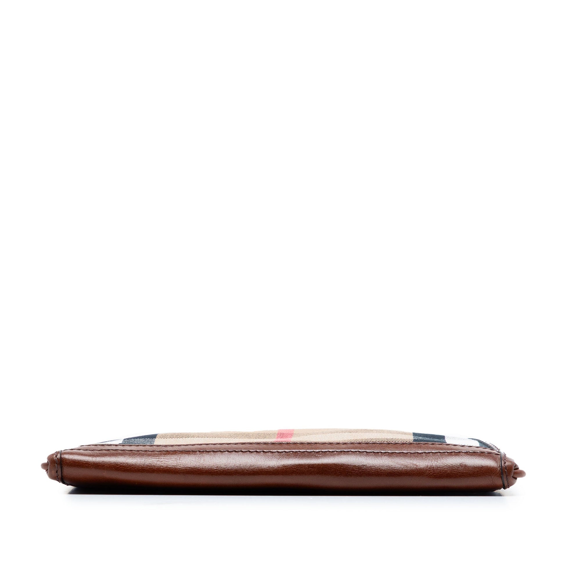 Burberry Exploded Check Canvas Wristlet Clutch