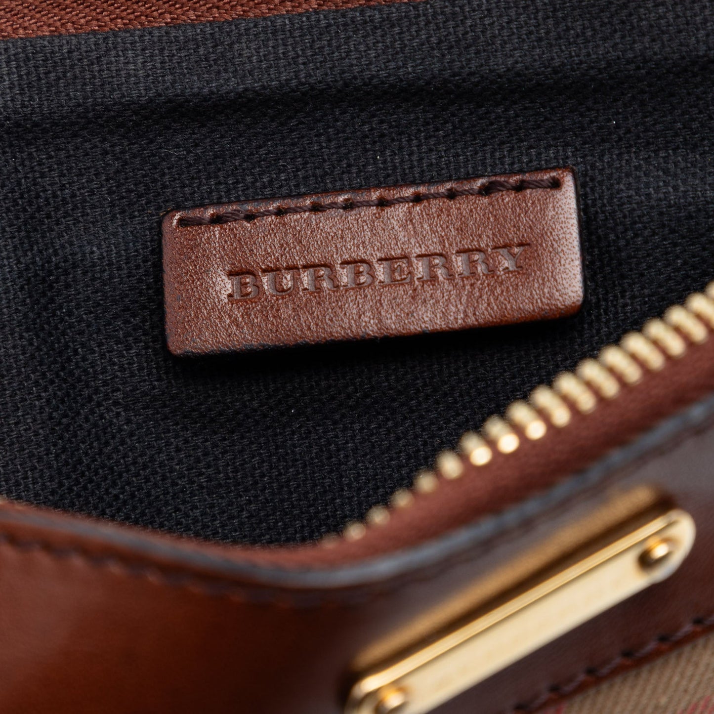 Burberry Exploded Check Canvas Wristlet Clutch