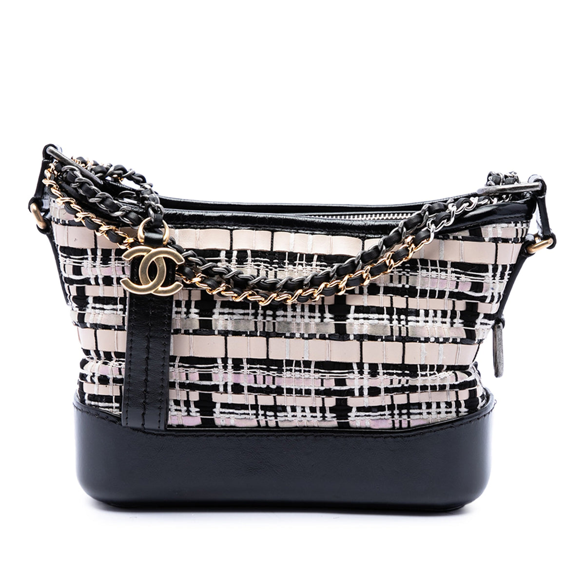 Chanel Small Tweed Gabrielle Crossbody — Black