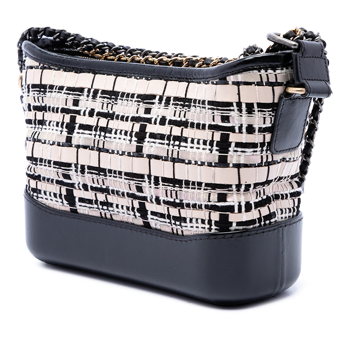 Chanel Small Tweed Gabrielle Crossbody — Black