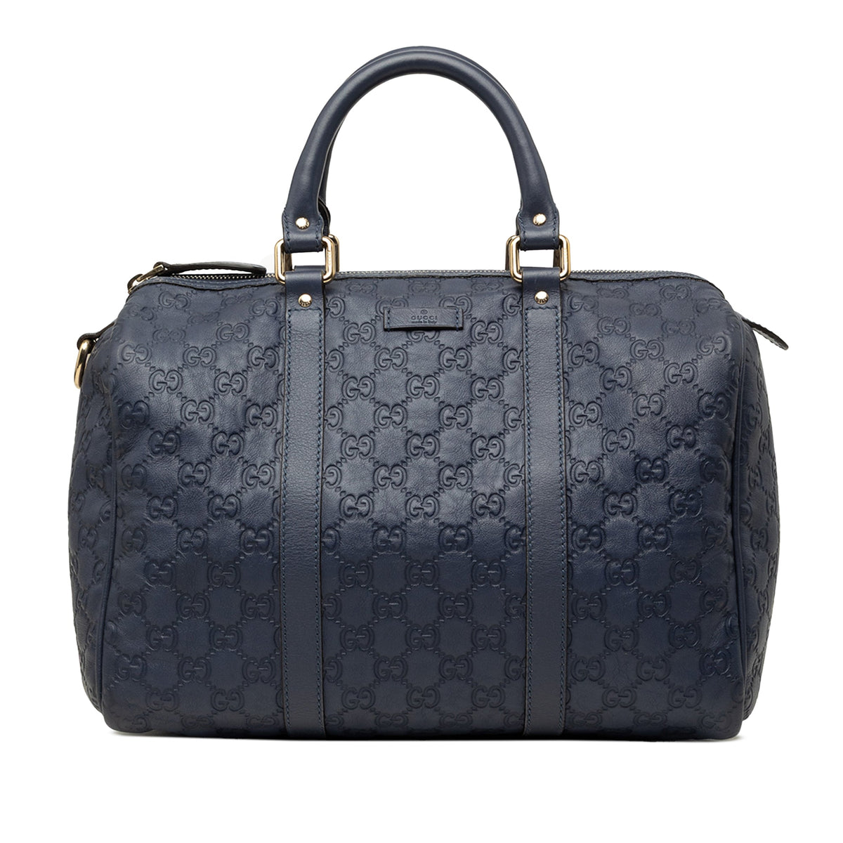 Gucci Medium Guccissima Joy Boston Bag — Blue