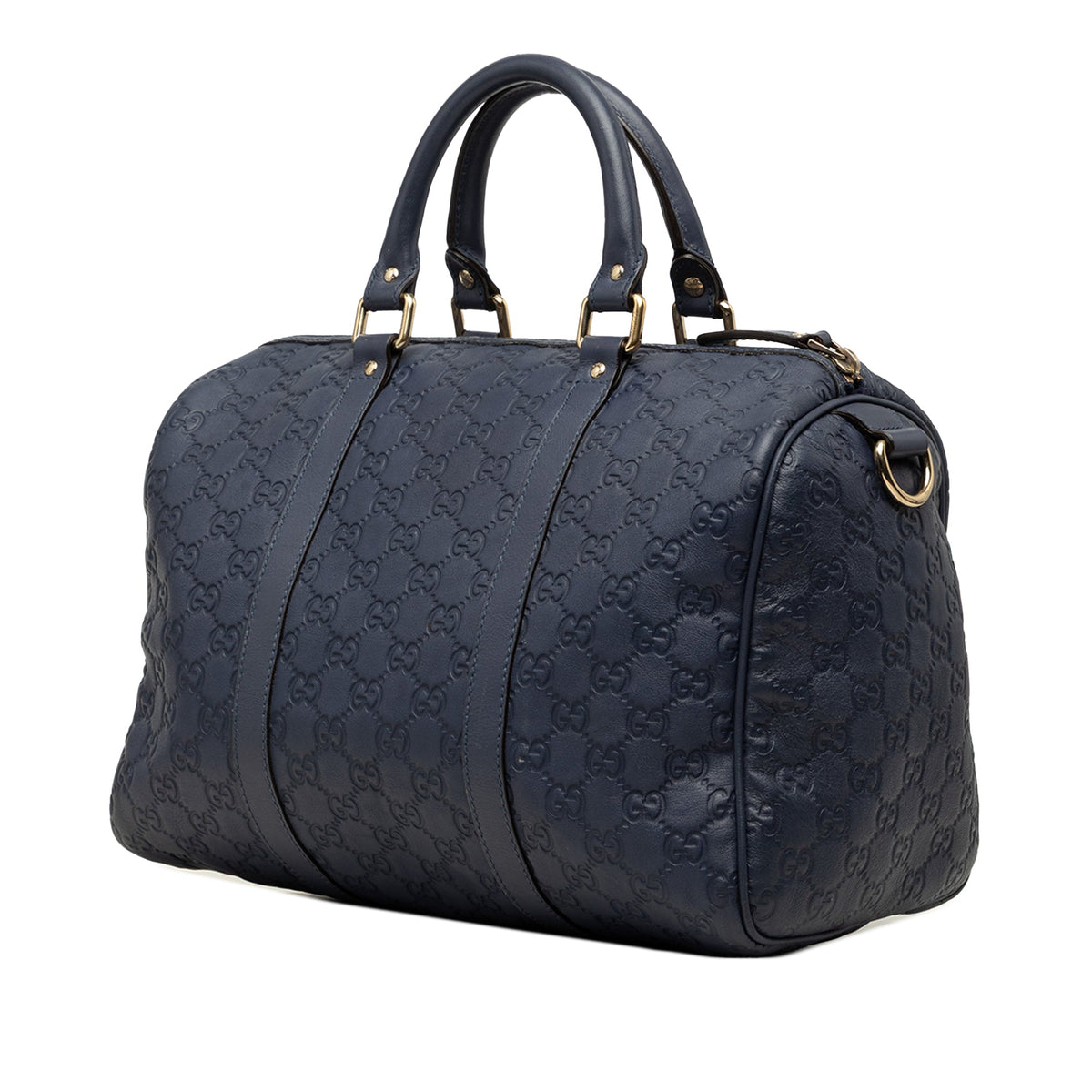 Gucci Medium Guccissima Joy Boston Bag — Blue