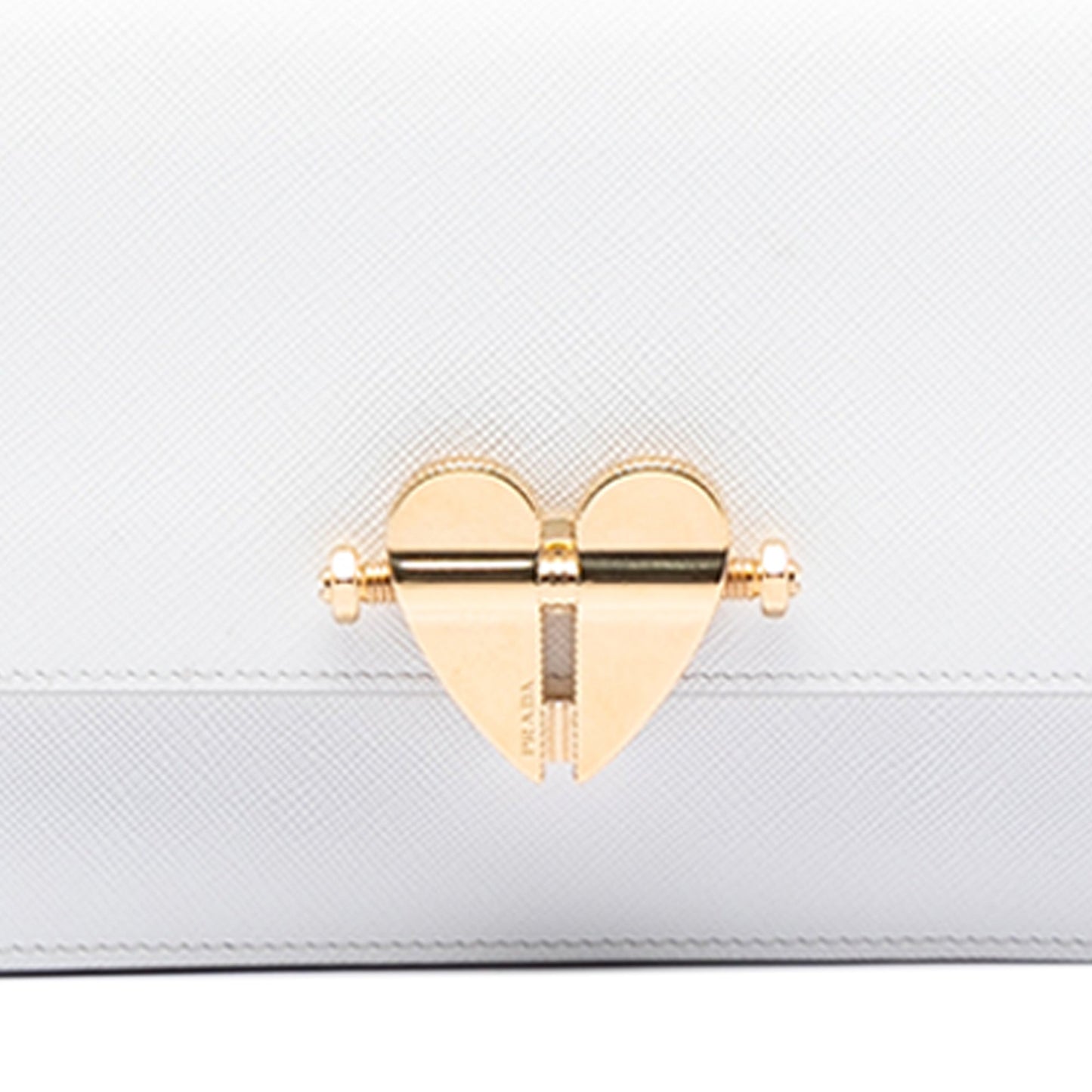 Saffiano Heart Lock Crossbody