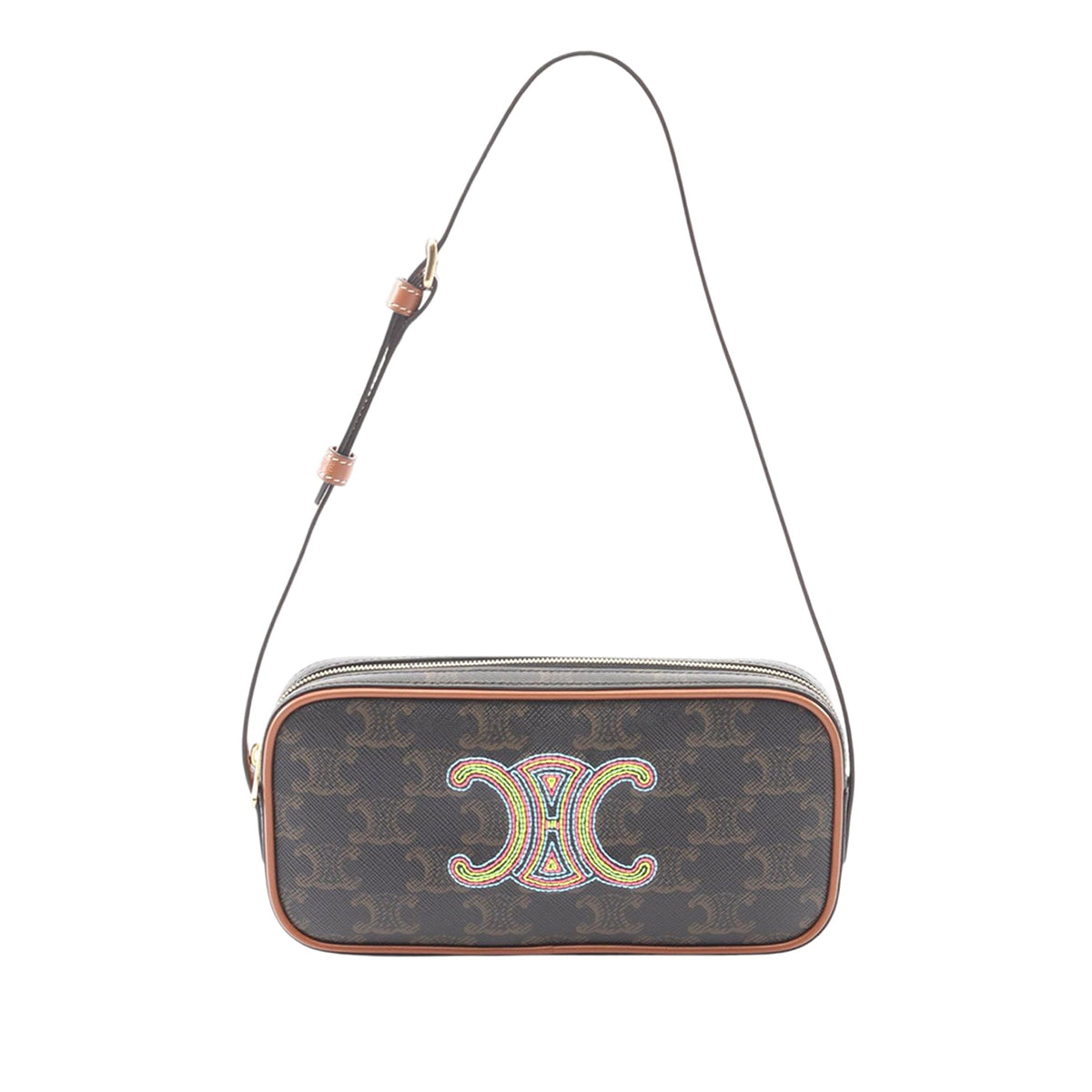 Celine Mini Triomphe Cuir Coated Canvas Camera Bag