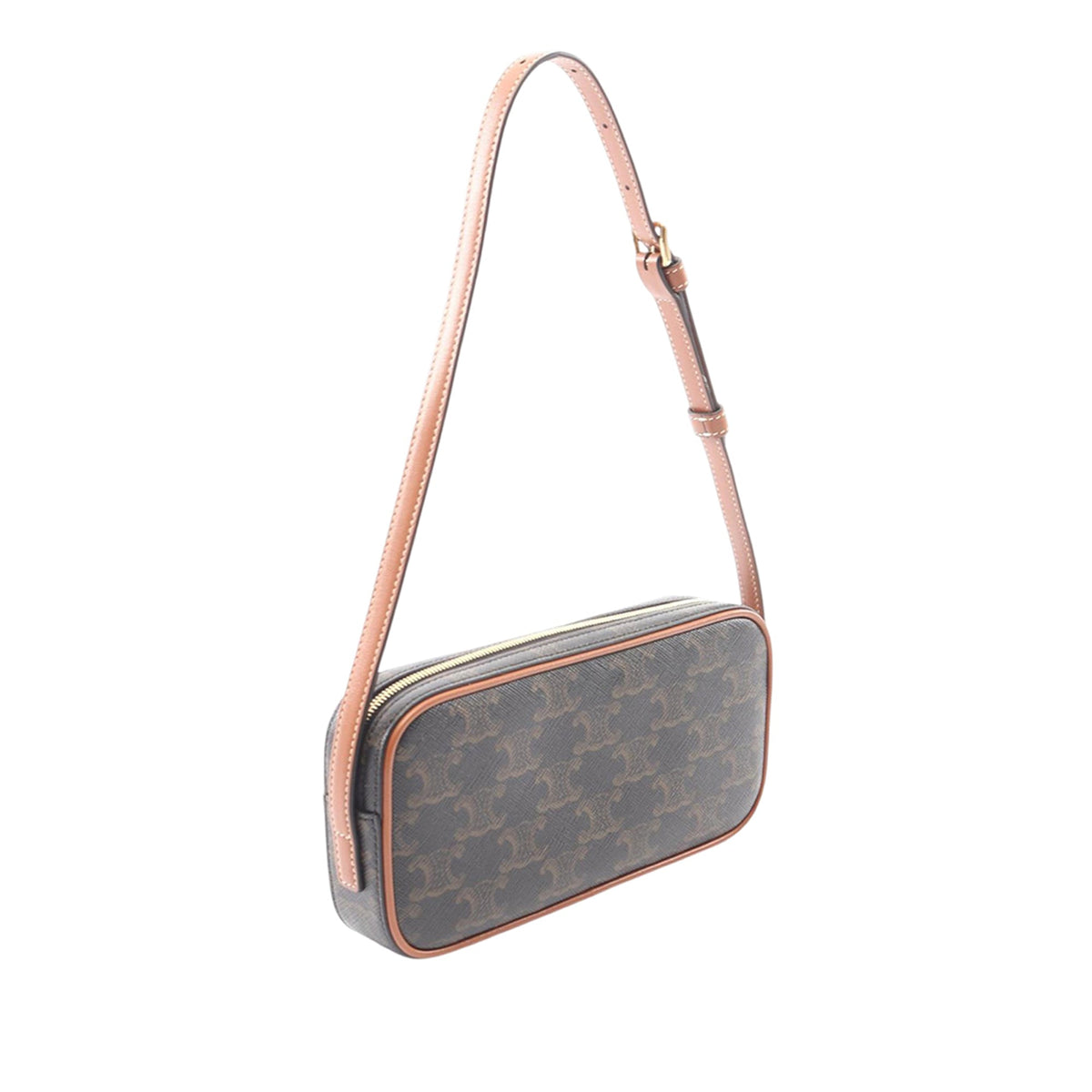 Celine Mini Triomphe Cuir Coated Canvas Camera Bag