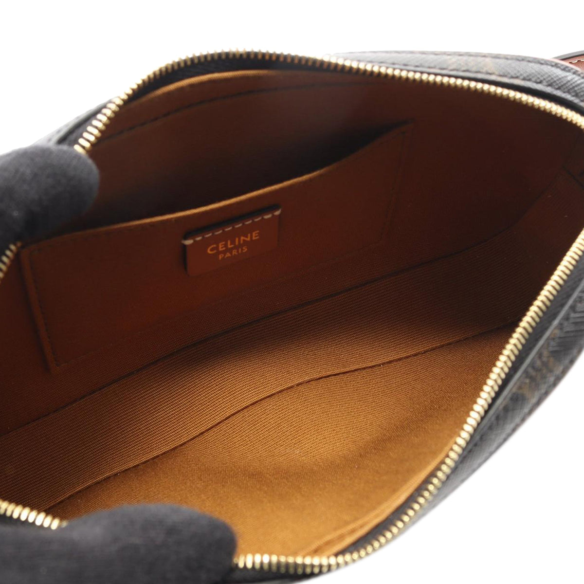 Celine Mini Triomphe Cuir Coated Canvas Camera Bag