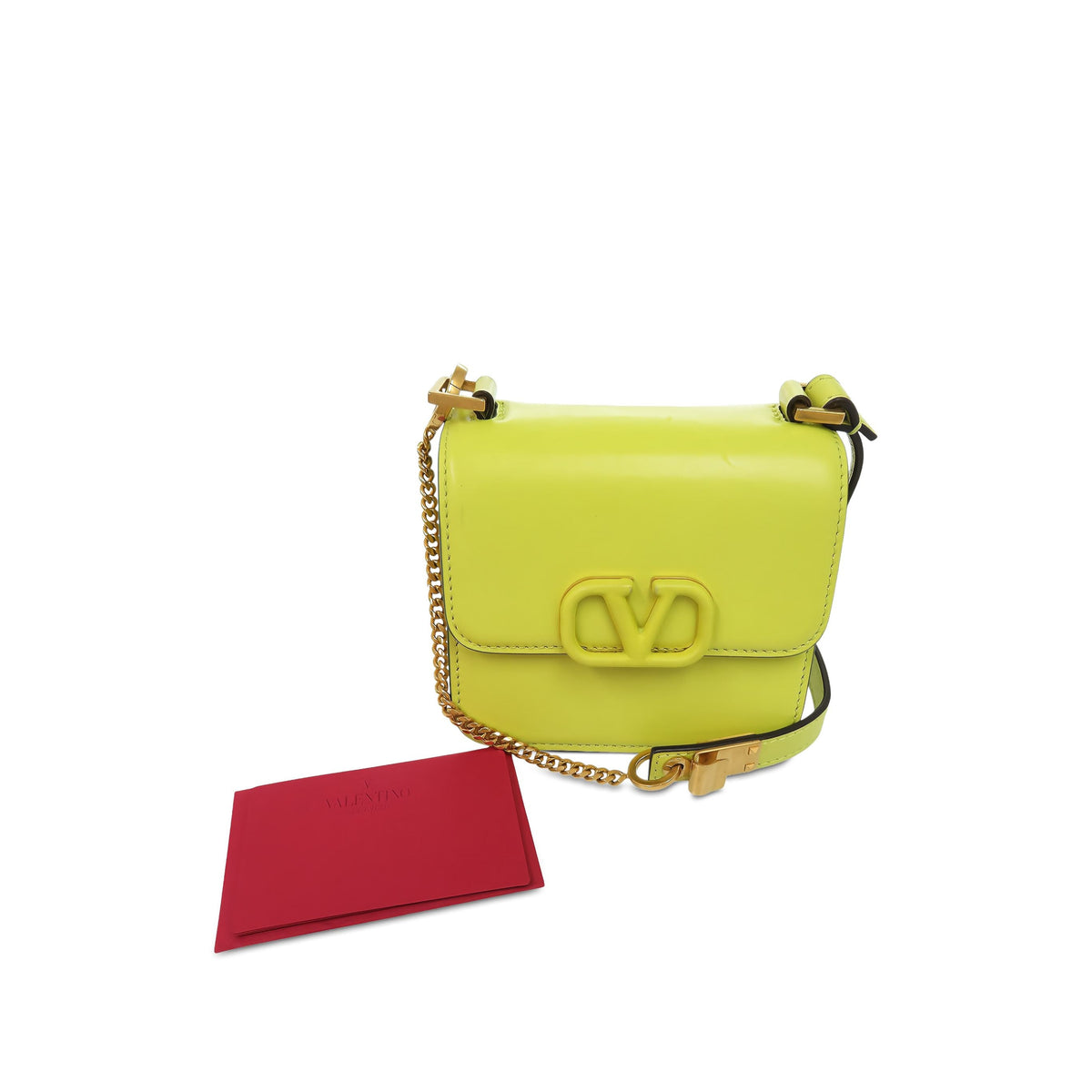 Valentino Micro Smooth Calfskin VSling Crossbody — Yellow