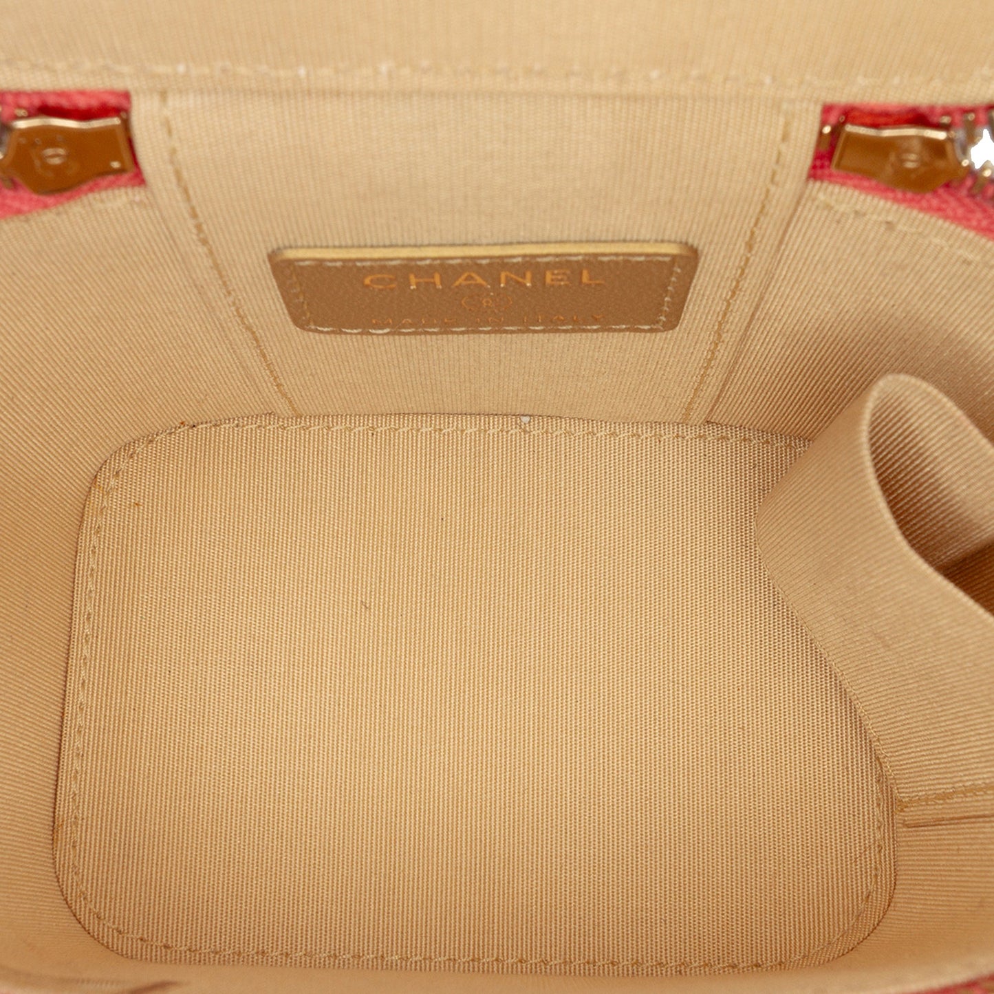 Chanel Mini Quilted Lambskin Pearl Crush Vanity Case With Chain