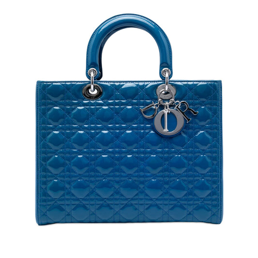 Dior Large Patent Cannage Lady Dior