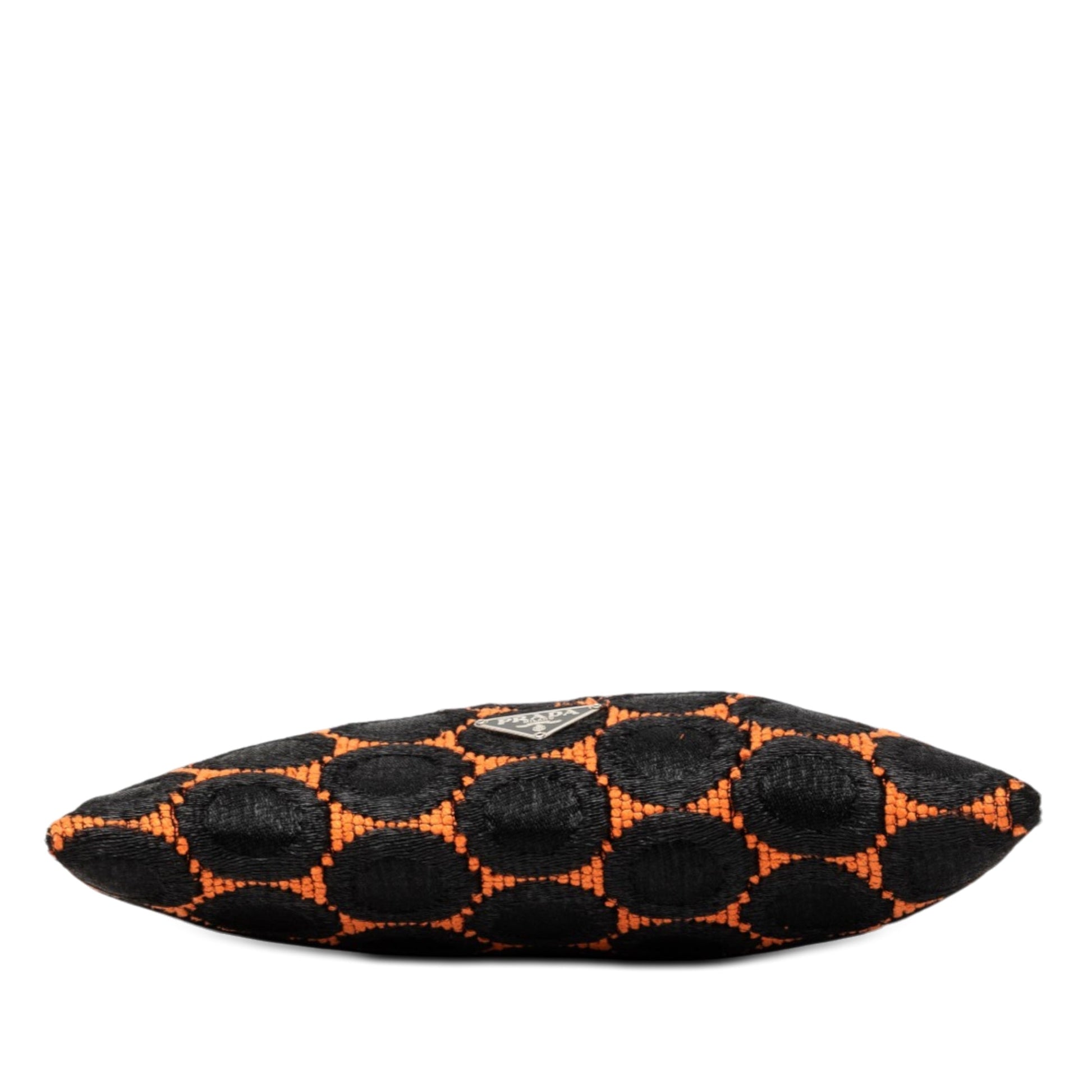 Prada Jacquard Kisslock Clutch with Chain