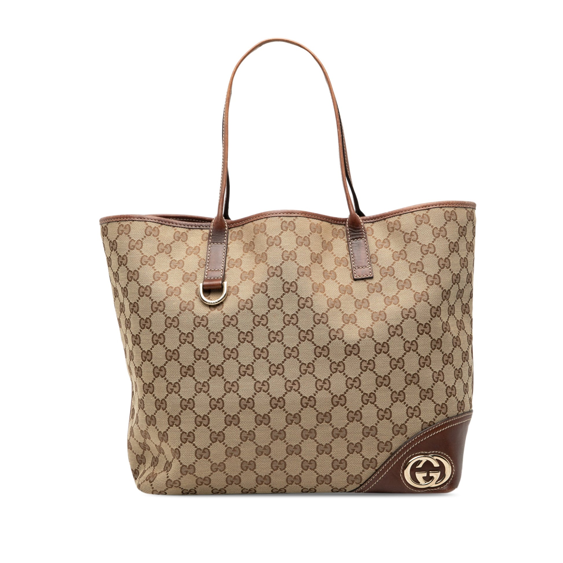 Gucci Large GG Canvas New Britt Tote