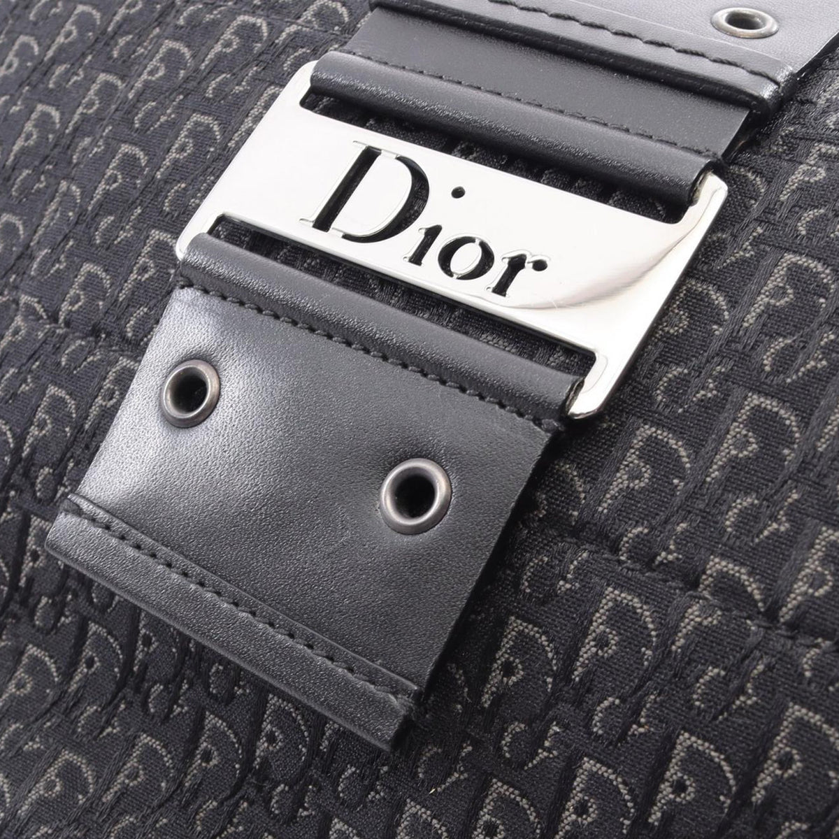 Dior Diorissimo Trotter Canvas Street Chic Hobo — Black