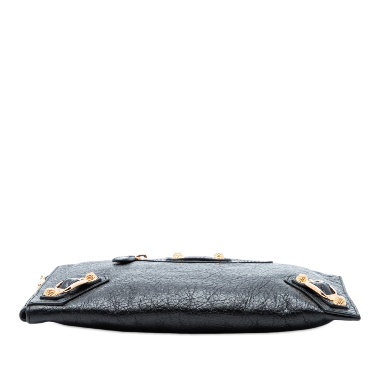 Balenciaga Lambskin Motocross Giant 12 Zip Around Flat Clutch