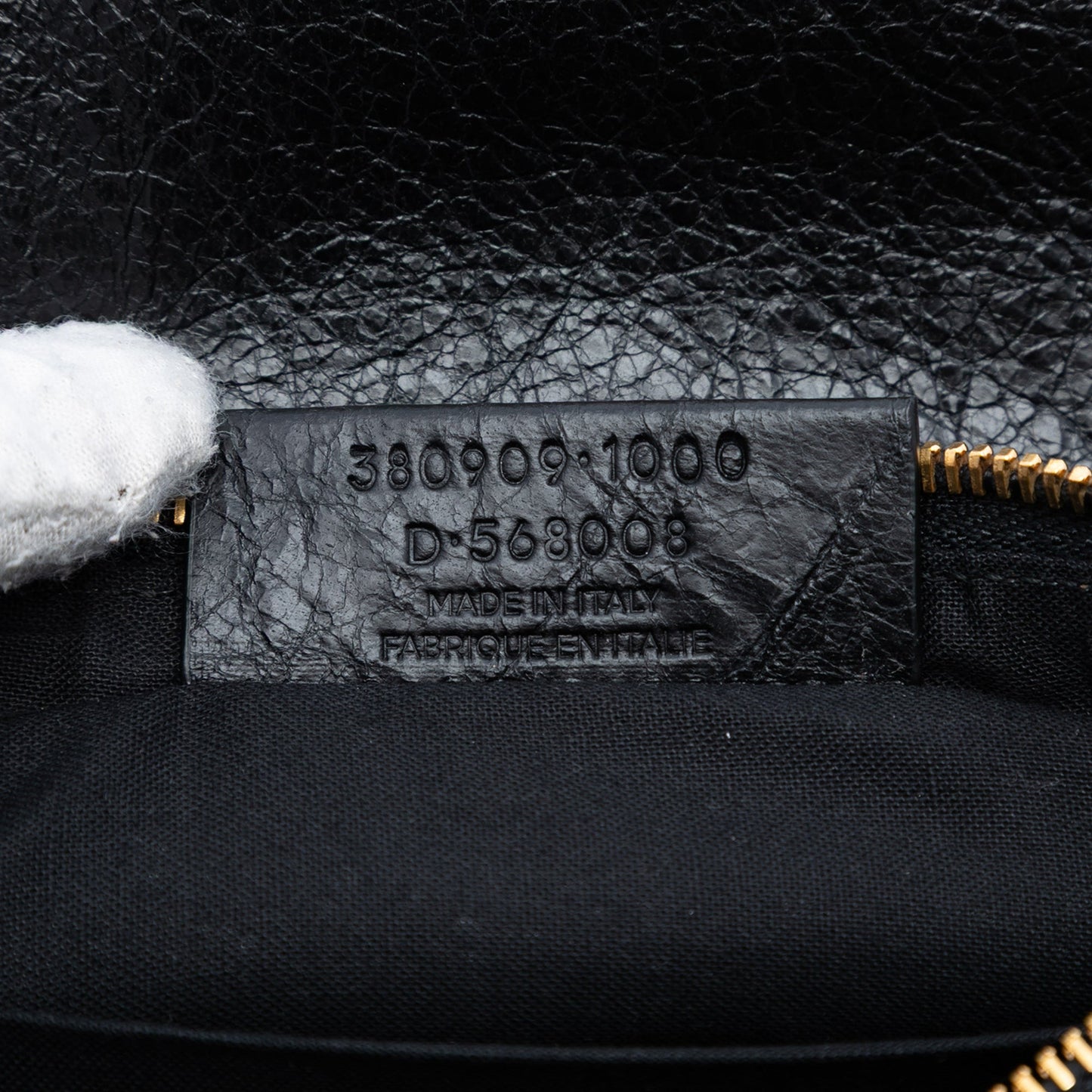 Balenciaga Lambskin Motocross Giant 12 Zip Around Flat Clutch