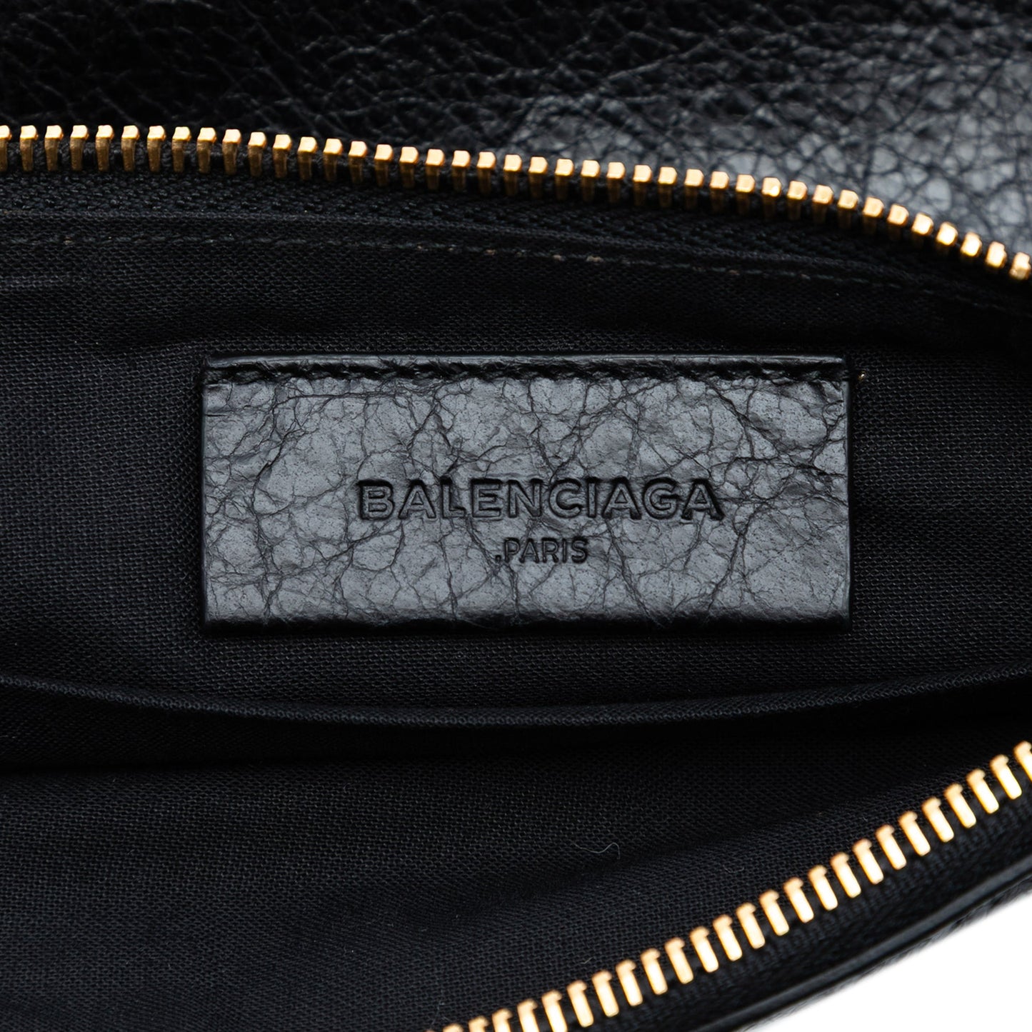 Balenciaga Lambskin Motocross Giant 12 Zip Around Flat Clutch