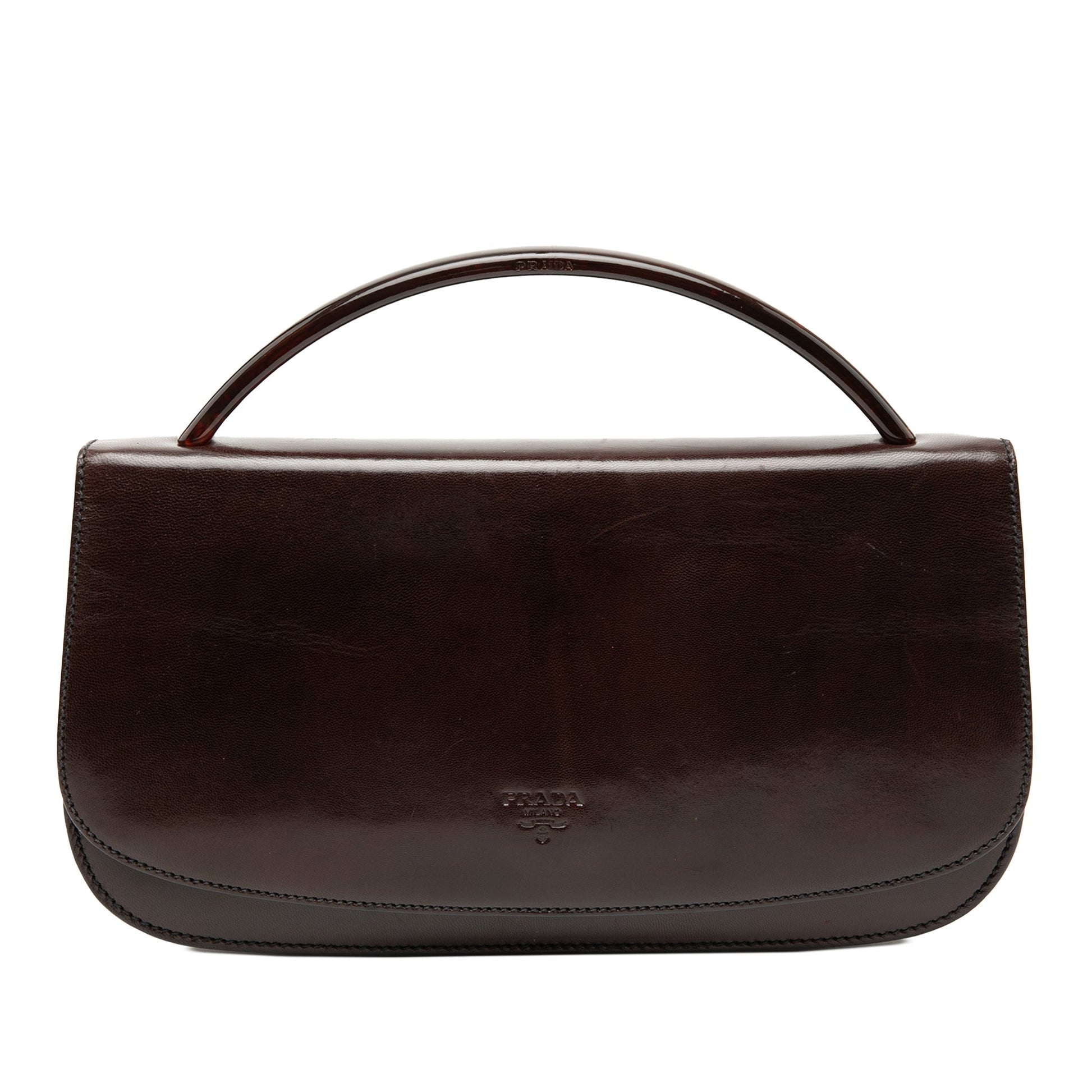 Prada Spazzolato Acrylic Top Handle Bag