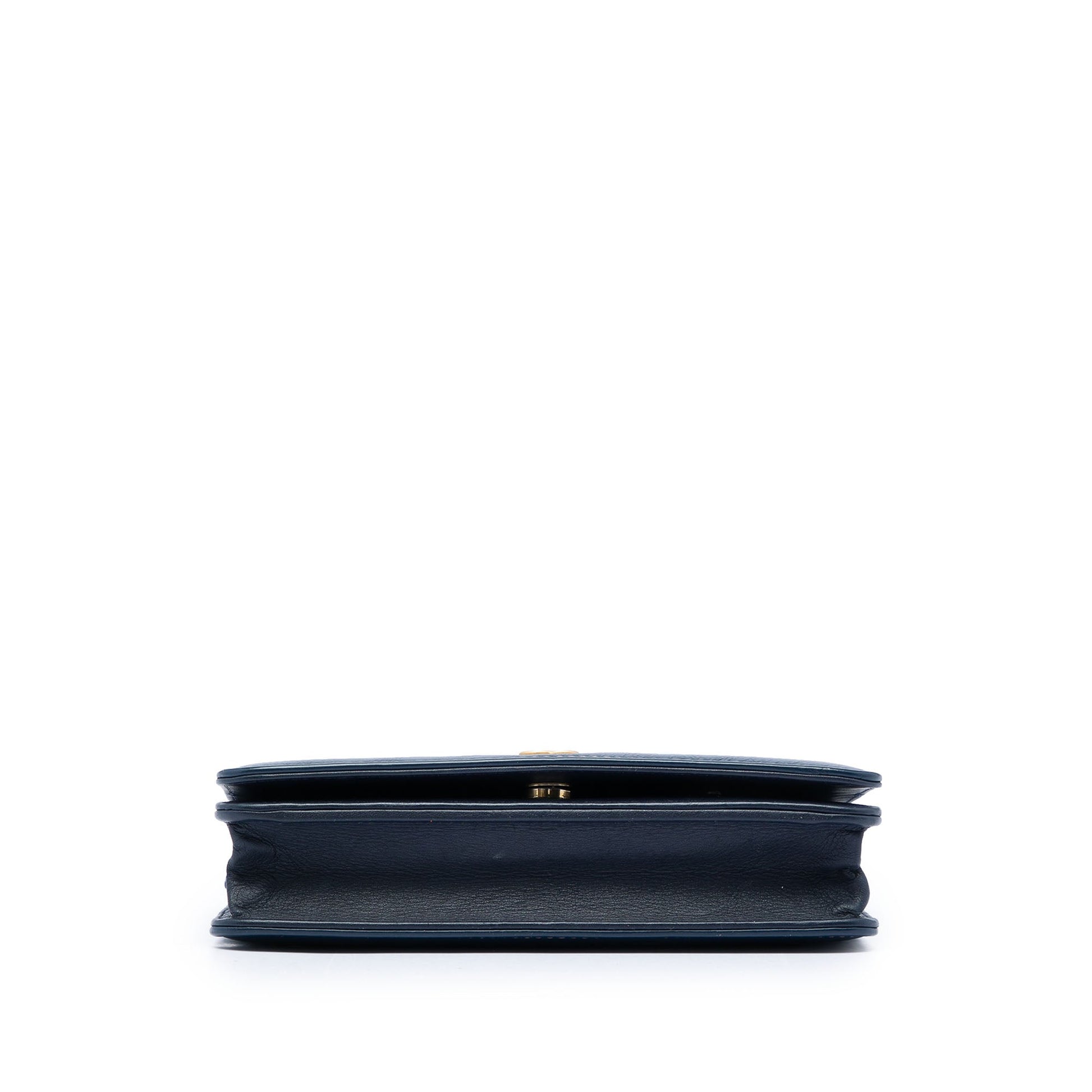 Chanel Printed Denim and Calfskin Gabrielle Wallet On Chain