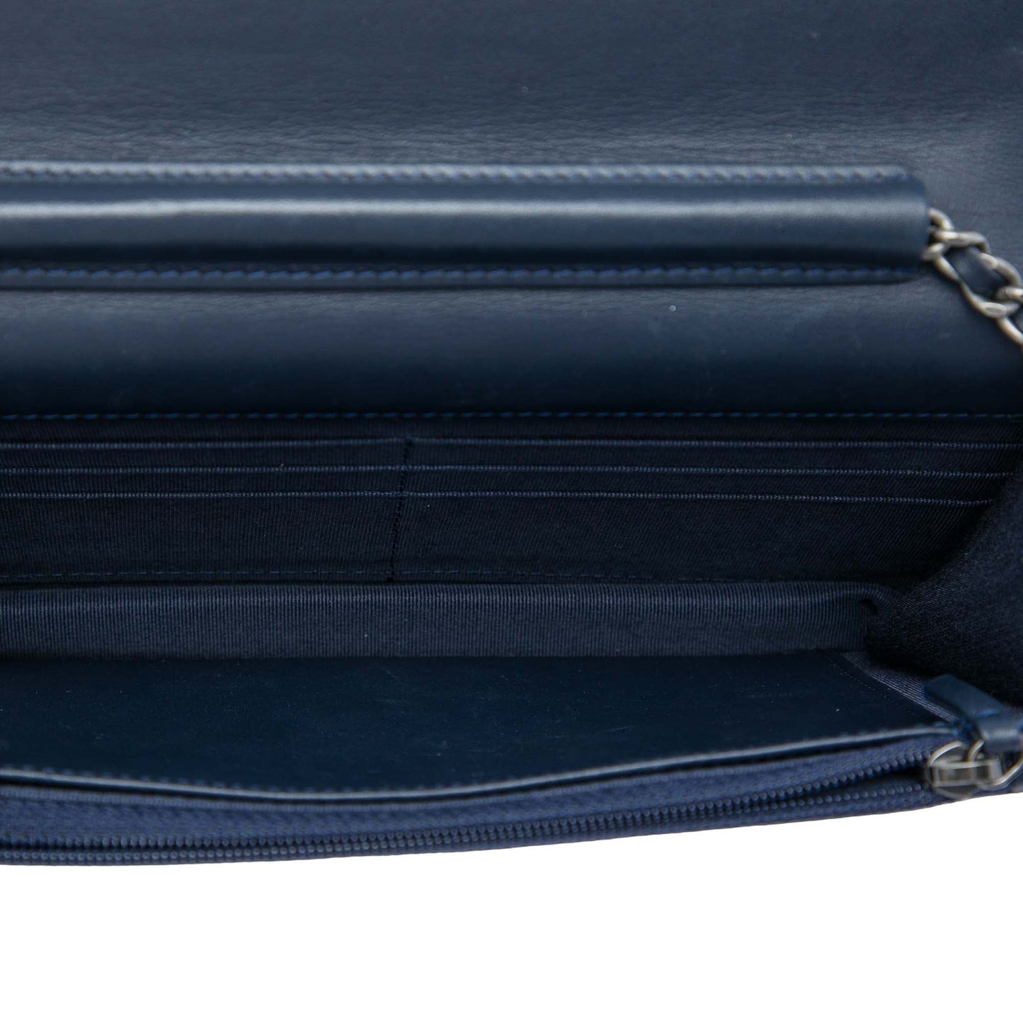 Chanel Printed Denim and Calfskin Gabrielle Wallet On Chain