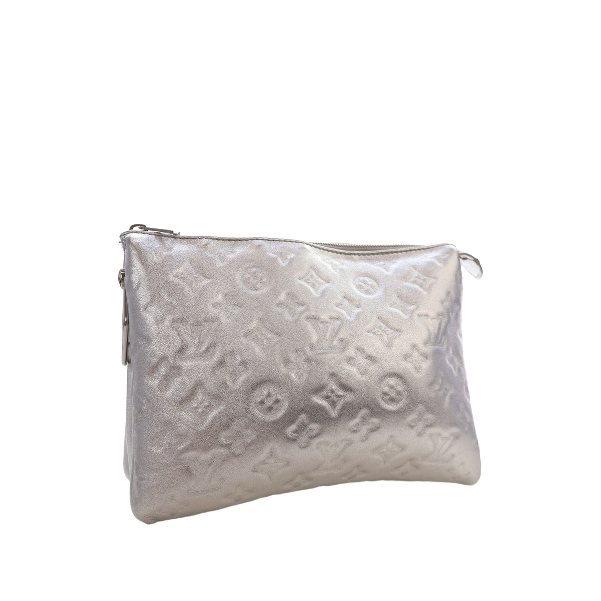 Louis Vuitton Monogram Embossed Puffy Lambskin Coussin PM — Silver