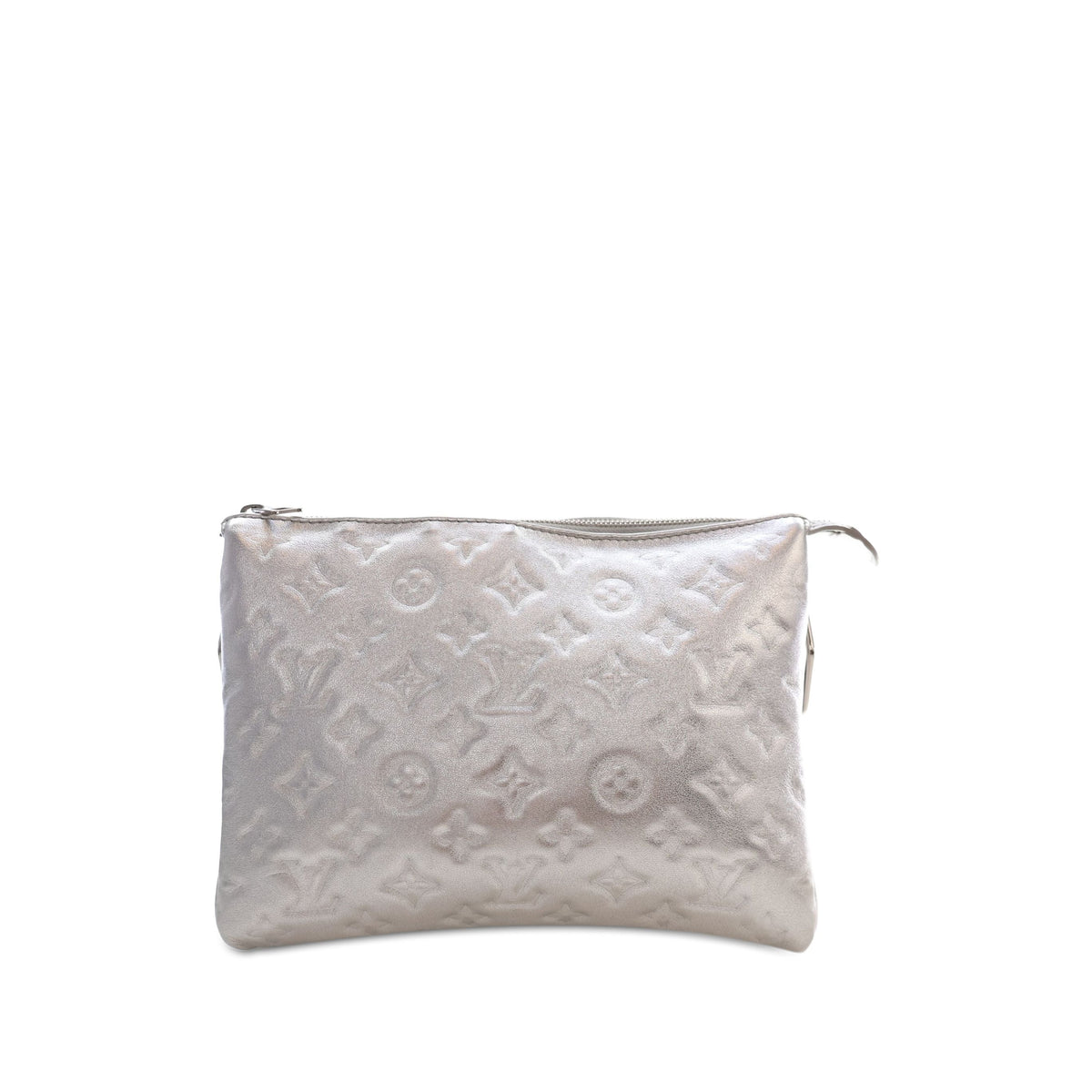Louis Vuitton Monogram Embossed Puffy Lambskin Coussin PM — Silver