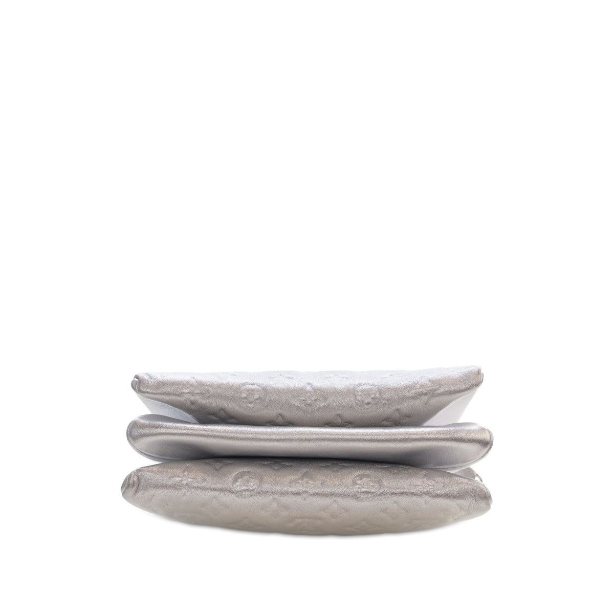 Louis Vuitton Monogram Embossed Puffy Lambskin Coussin PM — Silver