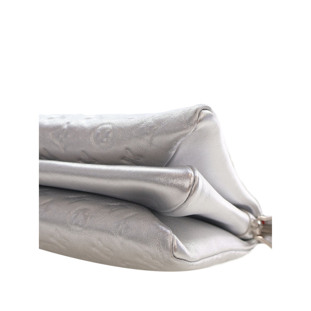 Louis Vuitton Monogram Embossed Puffy Lambskin Coussin PM — Silver